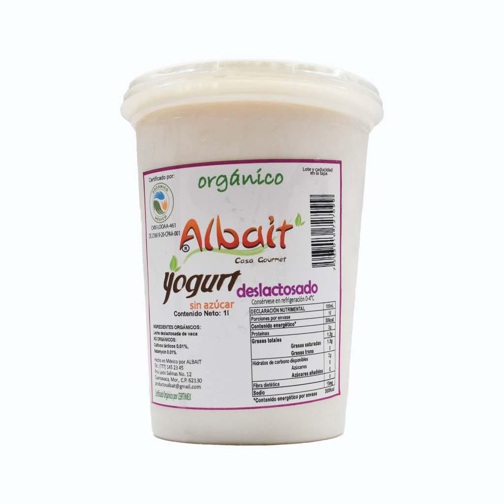 [7503016727099] Yoghurt deslactosado natural 1L ALBAIT