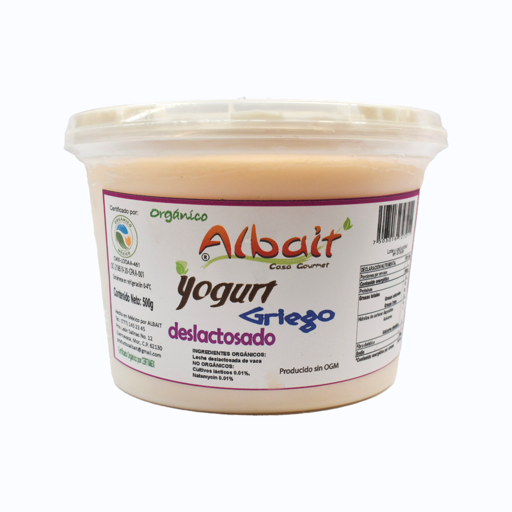 Yoghurt griego deslactosado 500gr ALBAIT