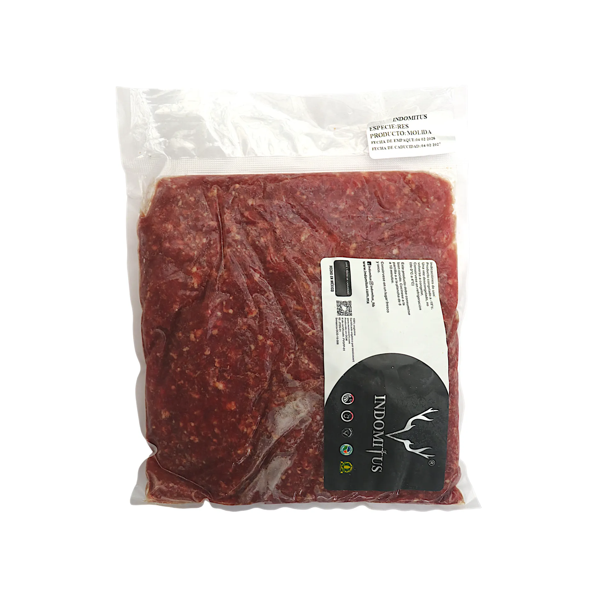 [7503037662935] Molida de res 500gr INDOMITUS