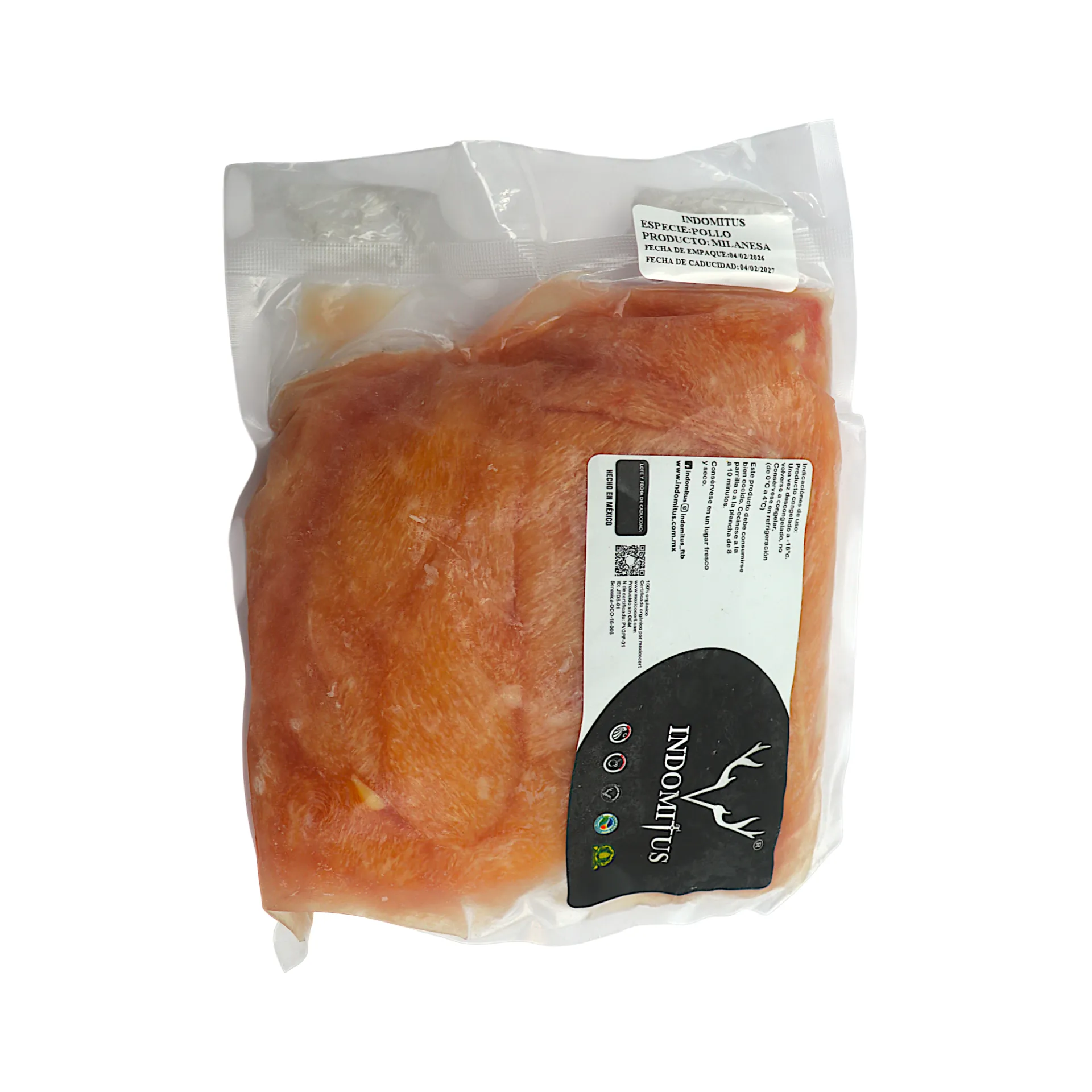 [7503036683474] Milanesa de pollo 500gr INDOMITUS