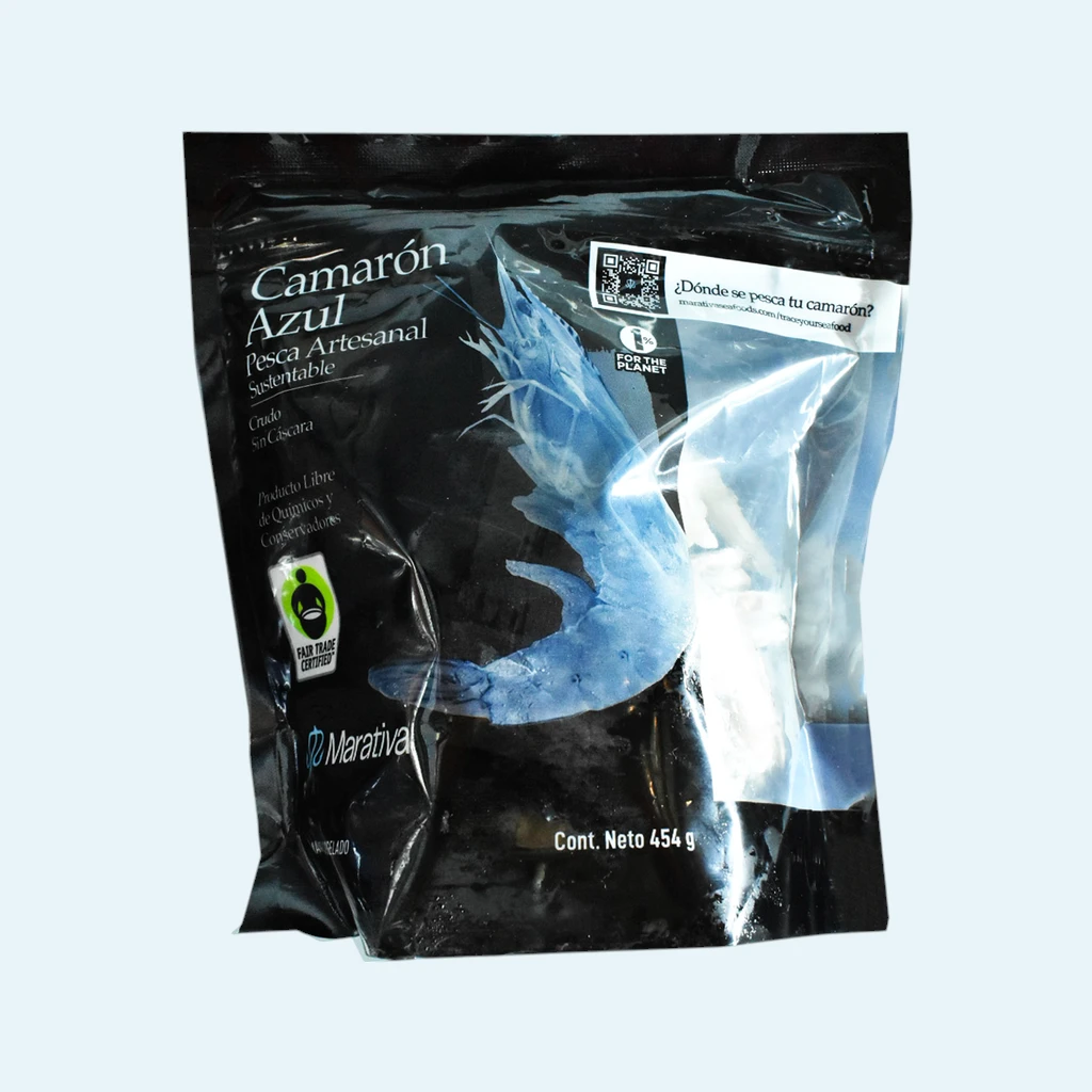 Camarón sin cabeza y sin cáscara 454gr MARATIVA 