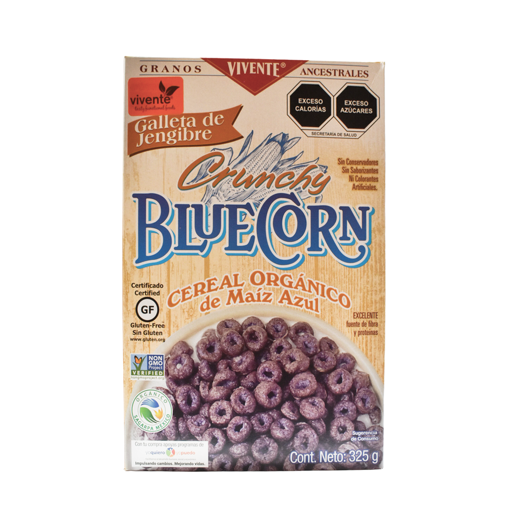 [7502258967164] Cereal de maíz azul con galleta de jengibre 325gr VIVENTE