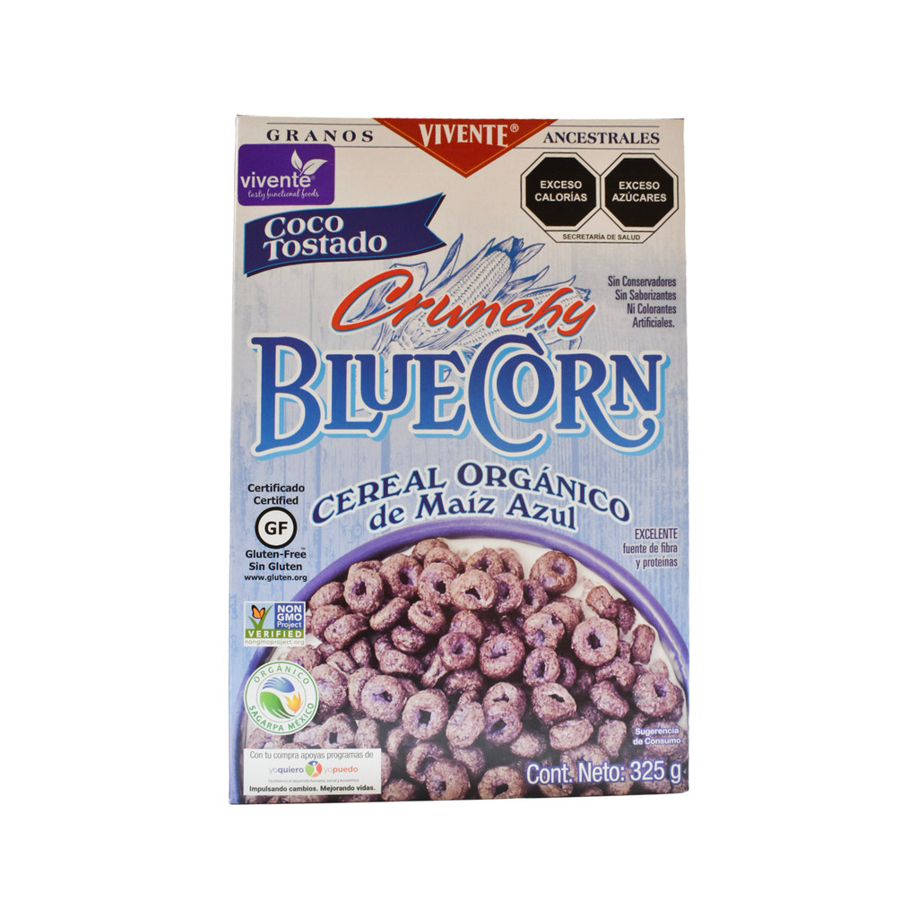Cereal de maíz azul con coco tostado 325gr VIVENTE