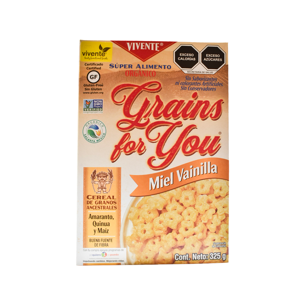 Cereal de granos con miel y vainilla 325gr VIVENTE