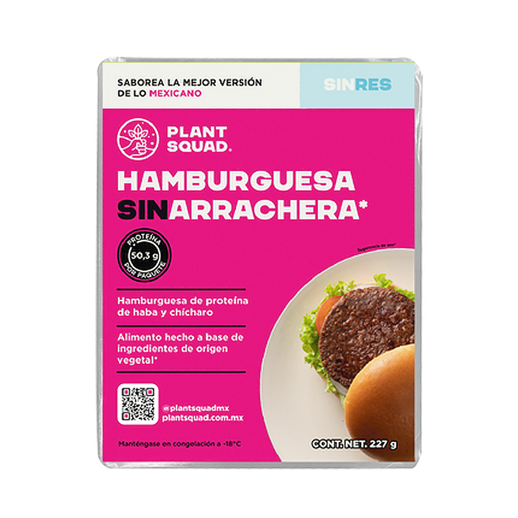 Hamburguesa sin arrachera 227gr PLANT SQUAD 