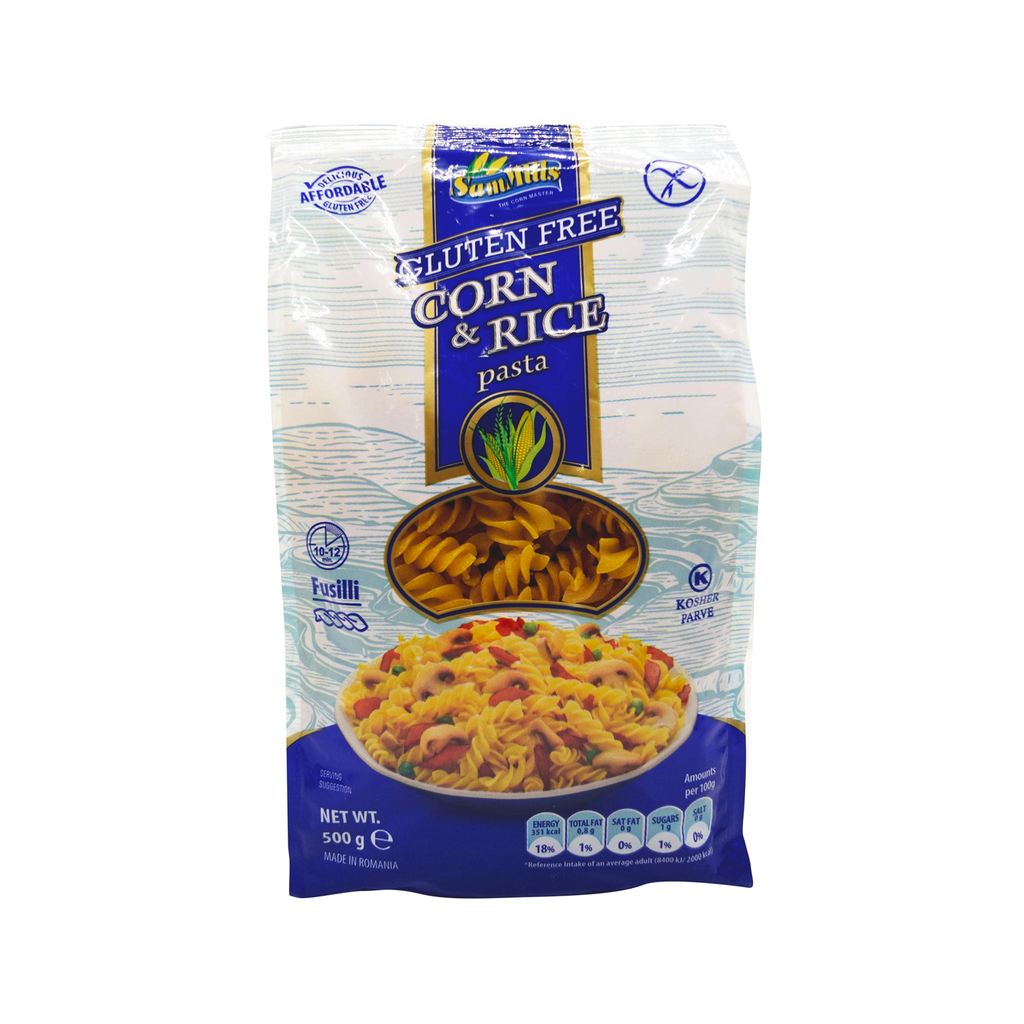 Pasta de maíz y arroz fusilli sin gluten 500gr SAM MILLS
