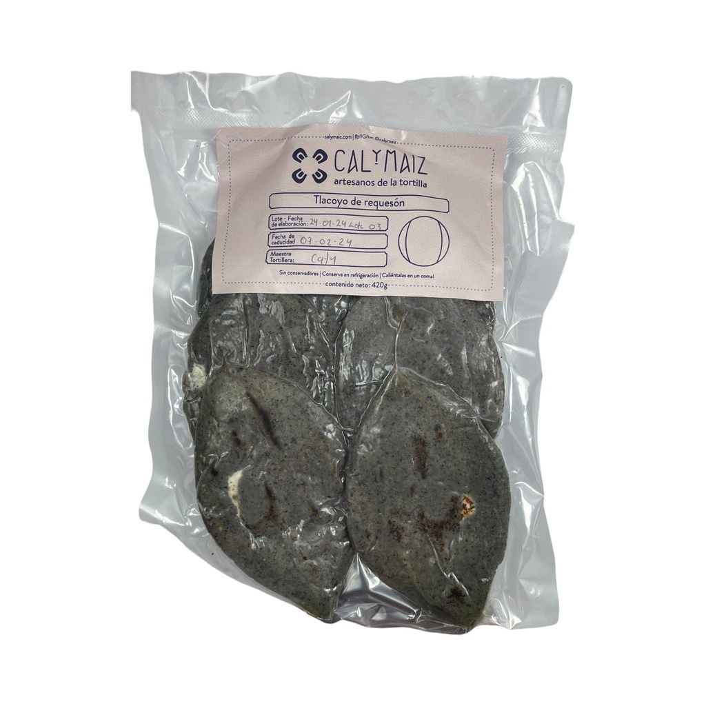 Tlacoyos de requesón 6pz CAL Y MAÍZ