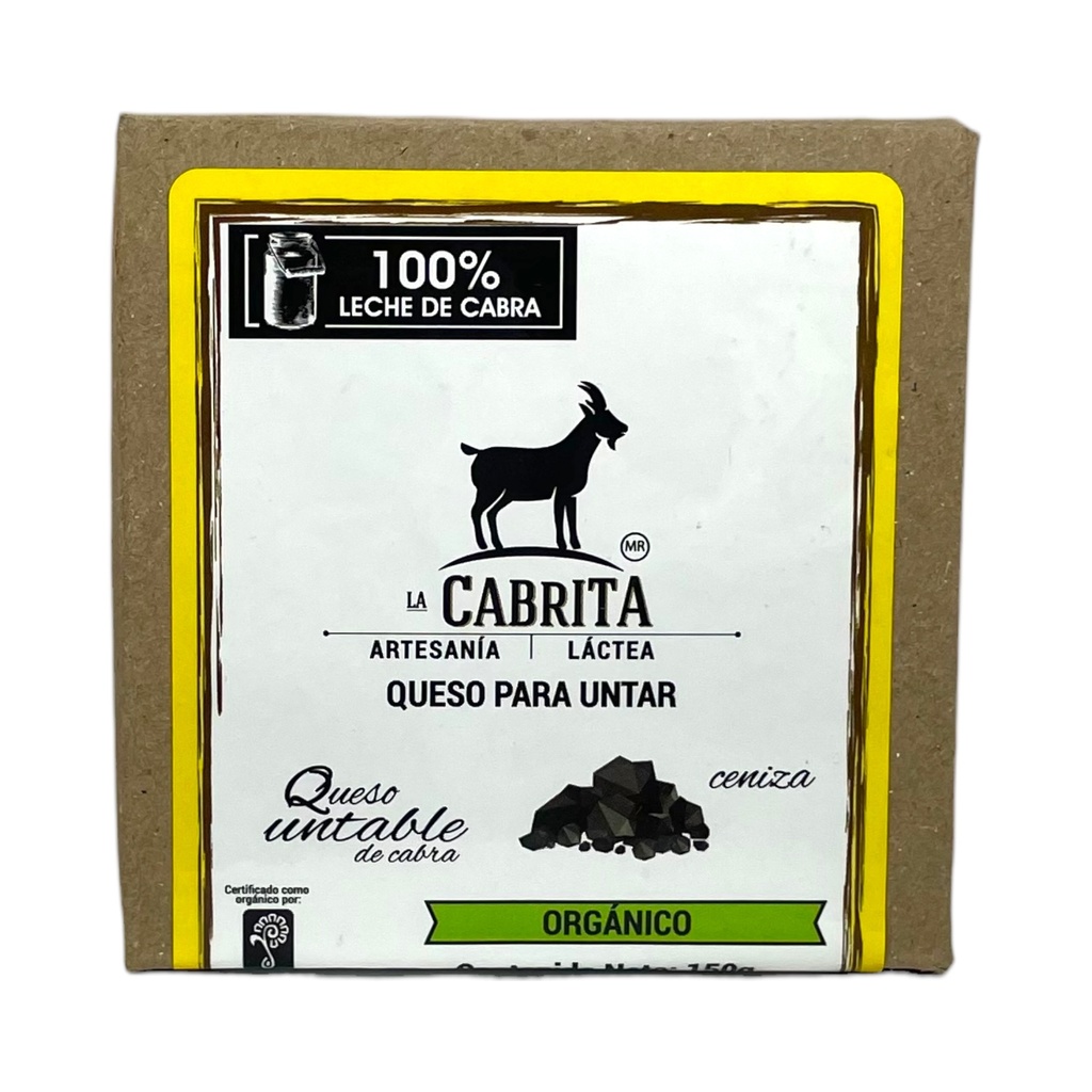 [7503009134101] Queso untable de cabra a la ceniza 150gr LA CABRITA