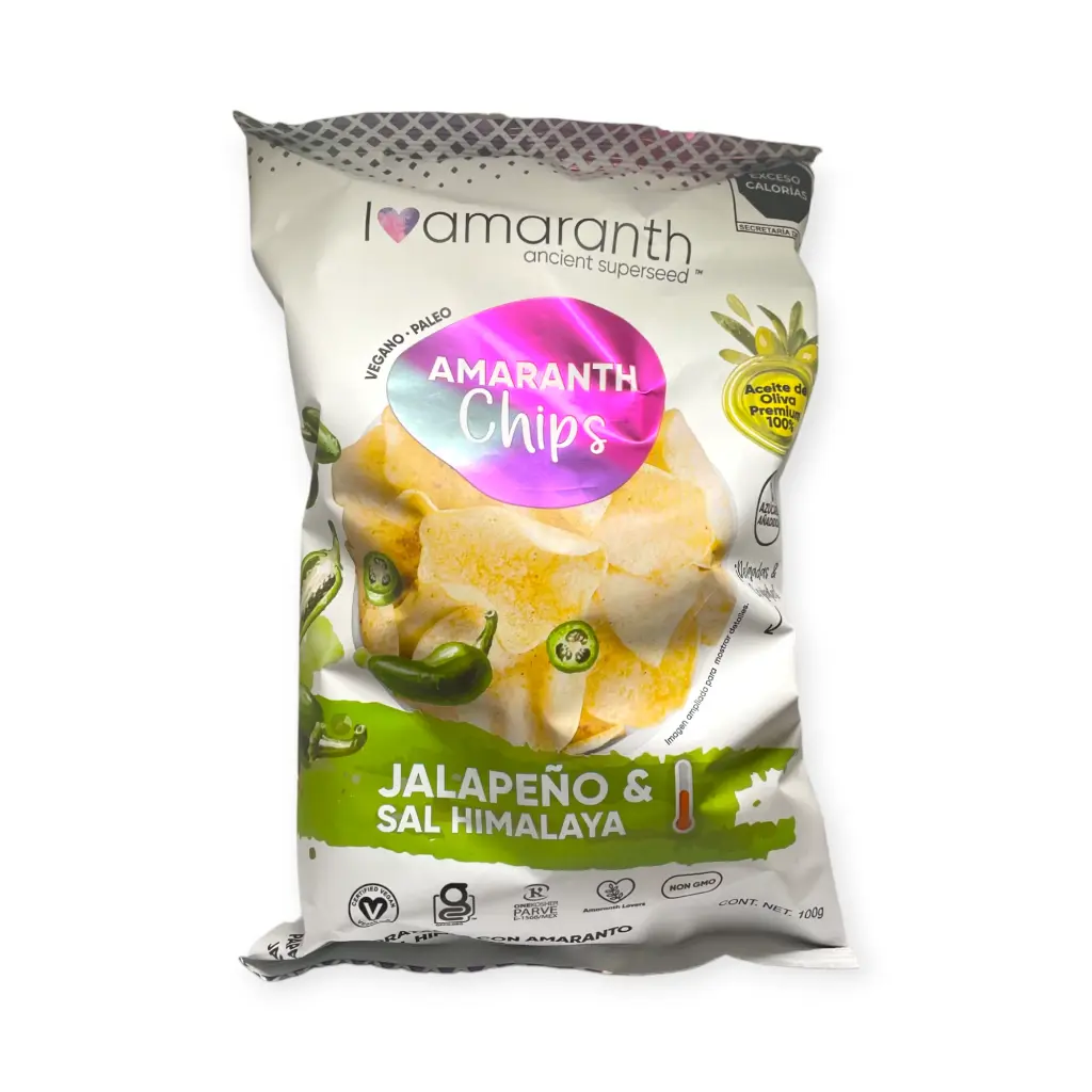 [7503028419104] Chips de jalapeño 100gr IAMARANTH