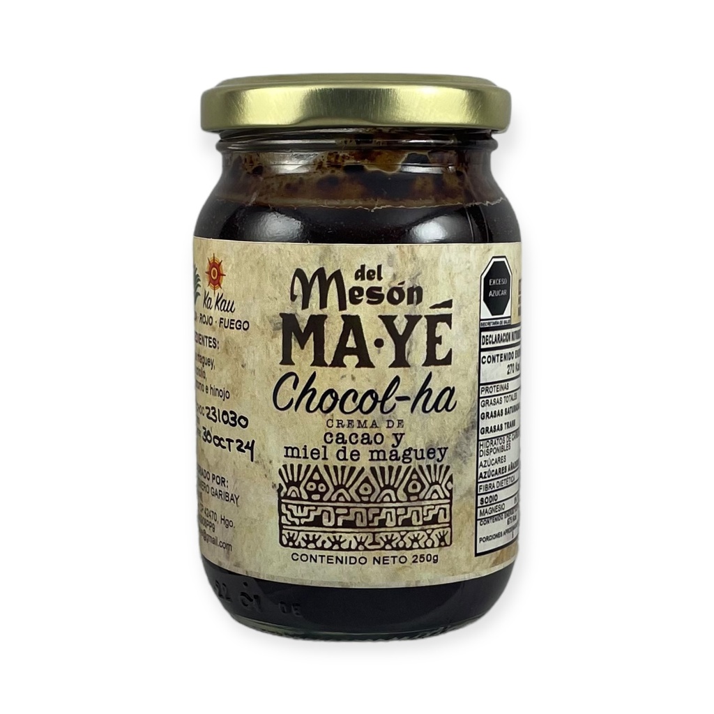 Crema de cacao y miel de maguey 250gr MAYE