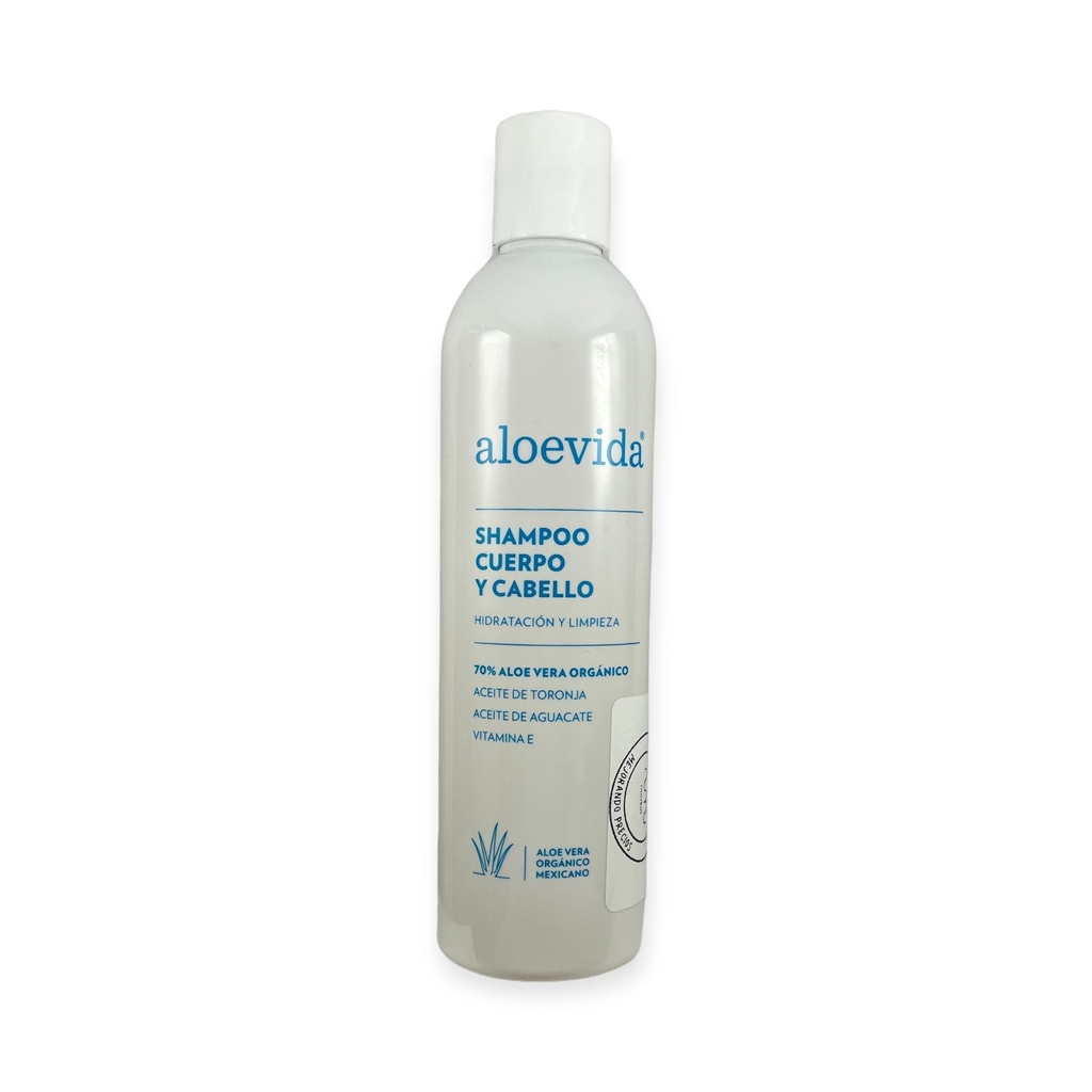 Shampoo para cuerpo y cabello con 70% de aloe vera 280ml ALOE VIDA