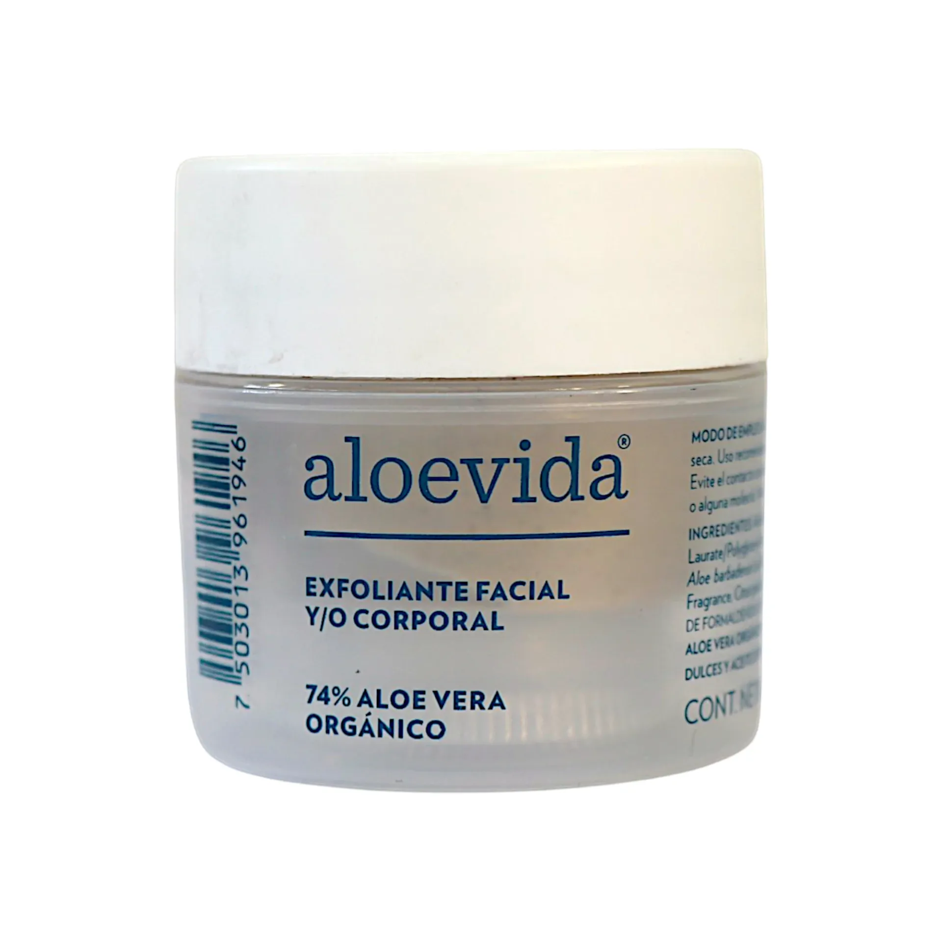 Exfoliante facial y corporal 74% orgánico 60gr ALOE VIDA