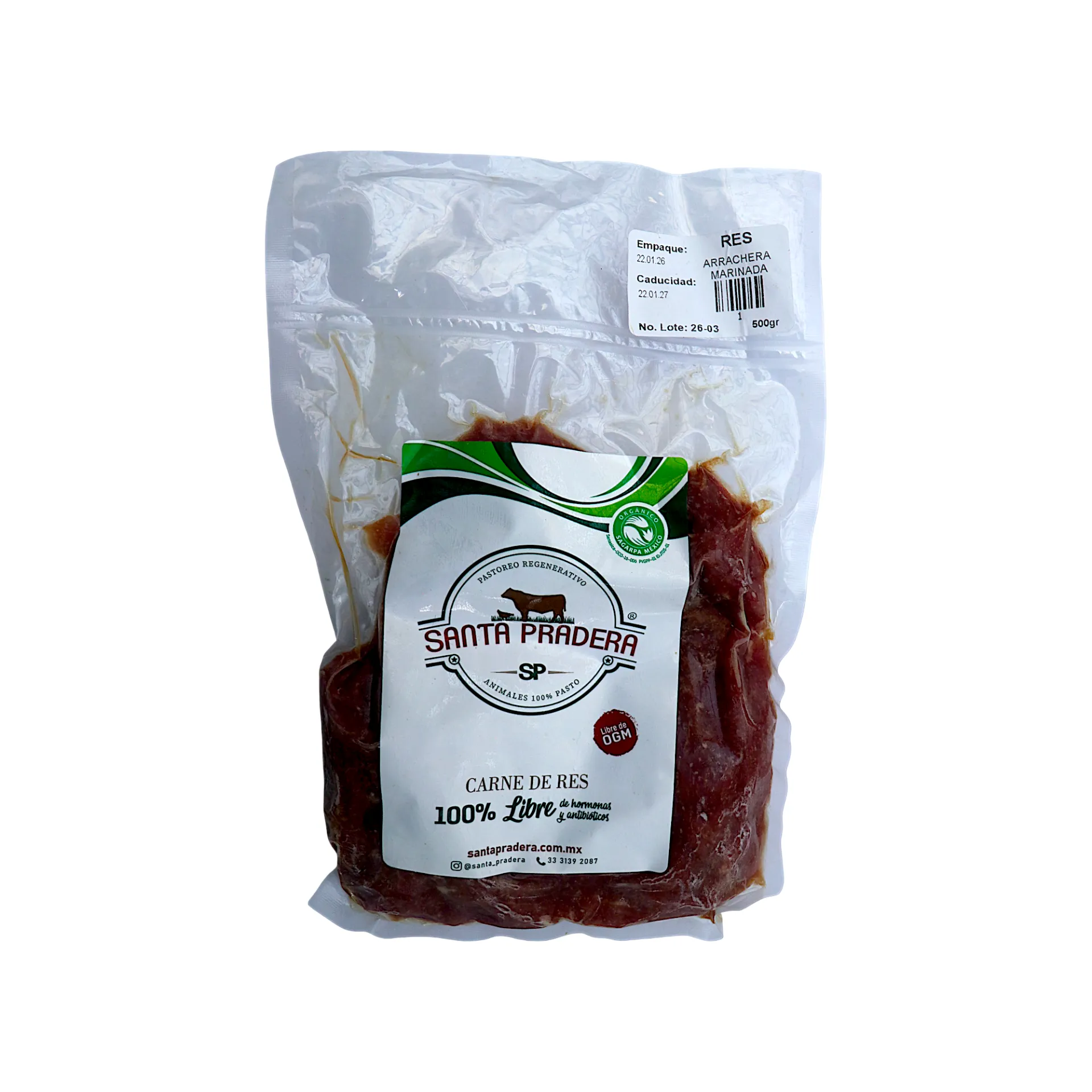 Arrachera de res 500gr SANTA PRADERA