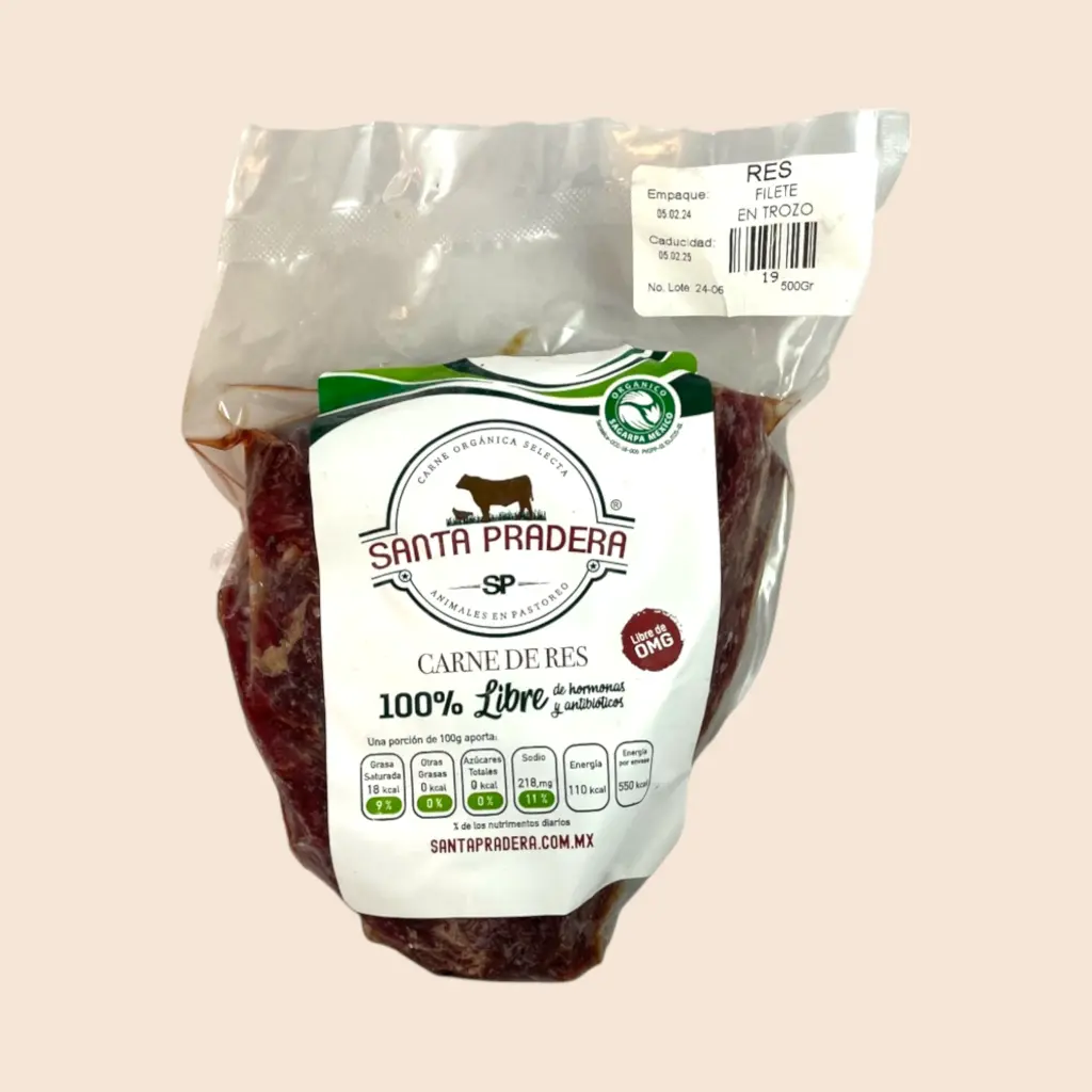 Filete en trozo de res 500gr SANTA PRADERA