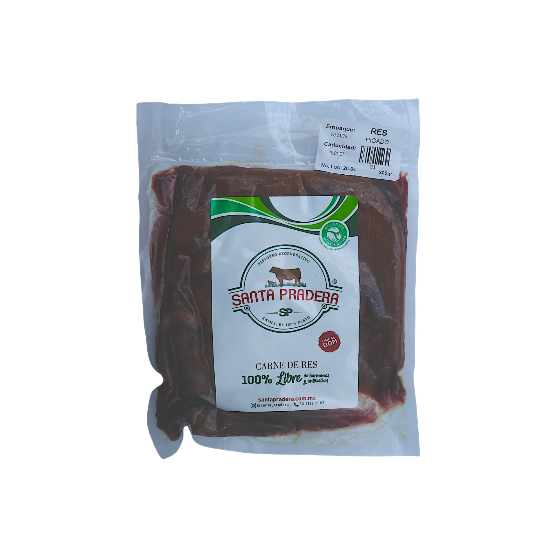 Hígado de res 300gr SANTA PRADERA