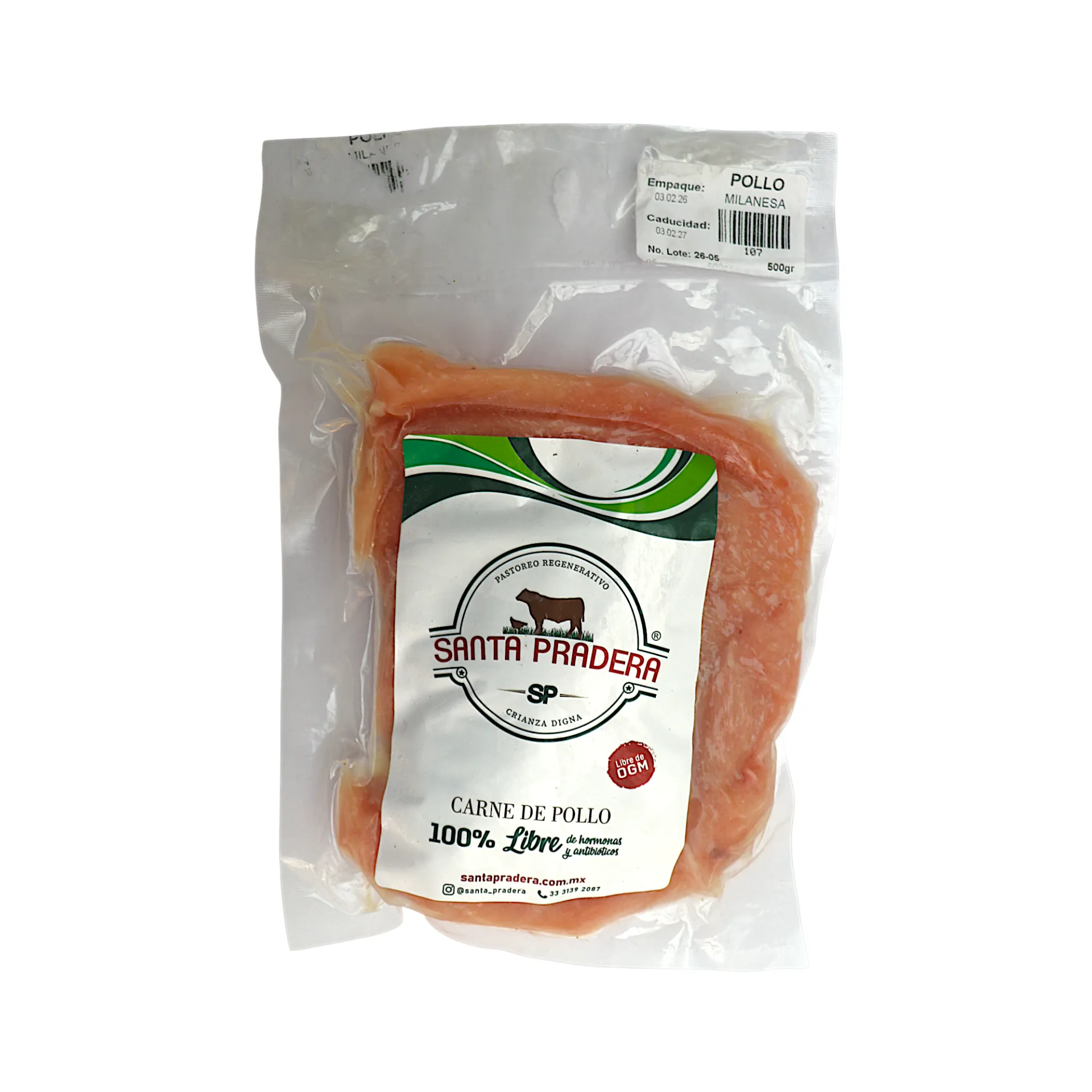 Milanesa de pollo 500gr SANTA PRADERA