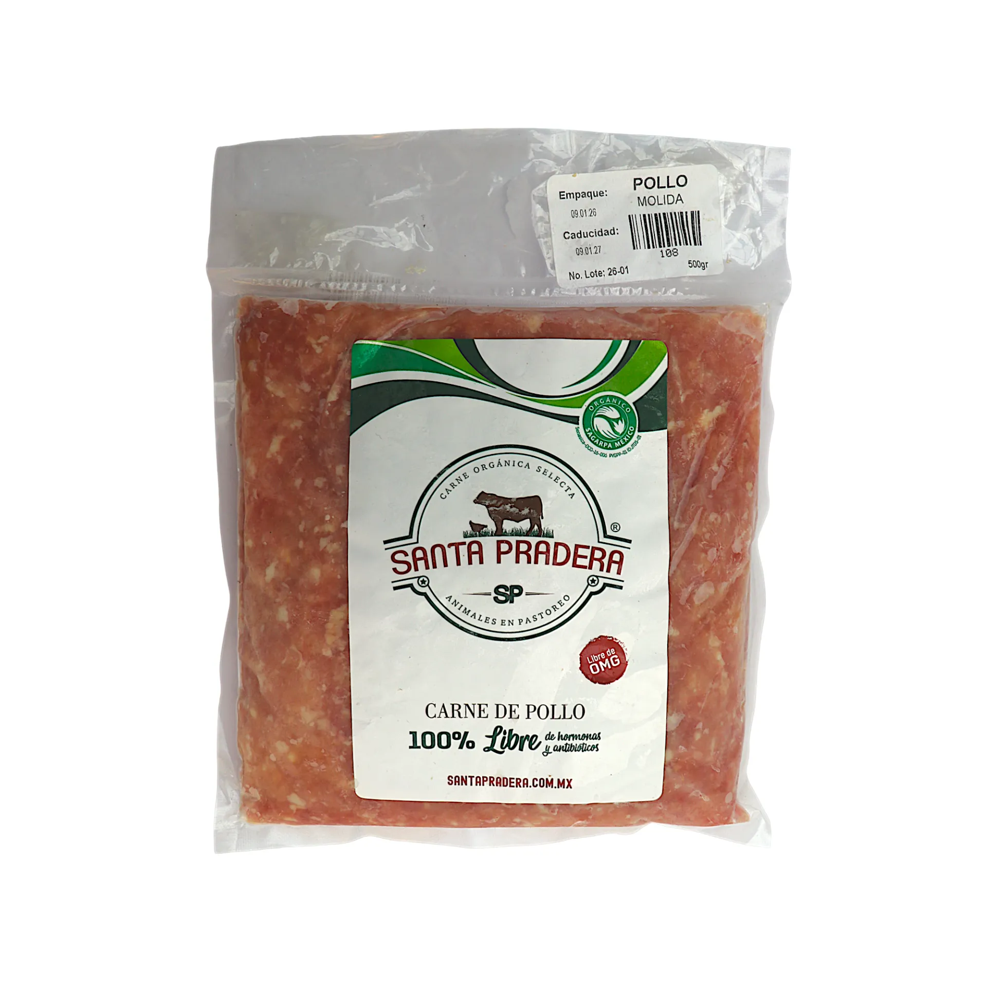 Molida de pollo 500gr SANTA PRADERA