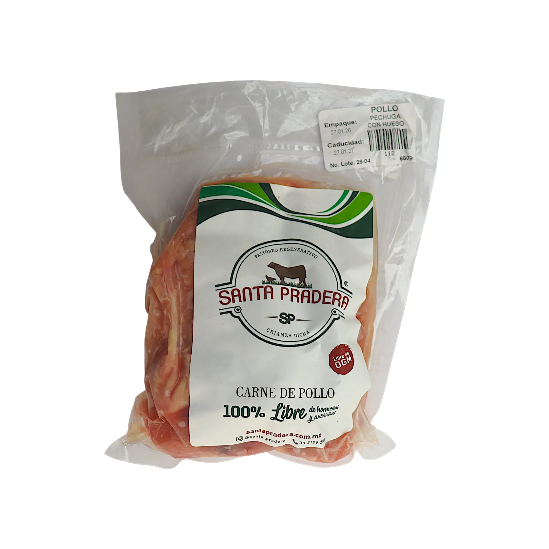 Pechuga con hueso 600gr SANTA PRADERA