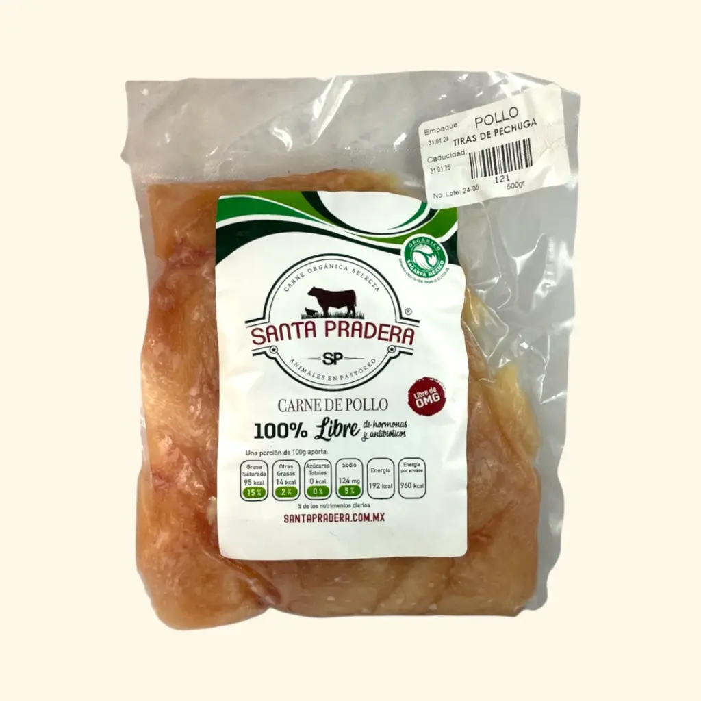 Tiras de pechuga de pollo 500gr SANTA PRADERA