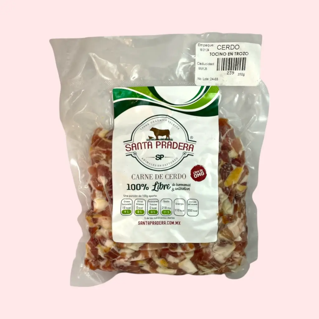 Tocino en trocitos de cerdo 350gr SANTA PRADERA