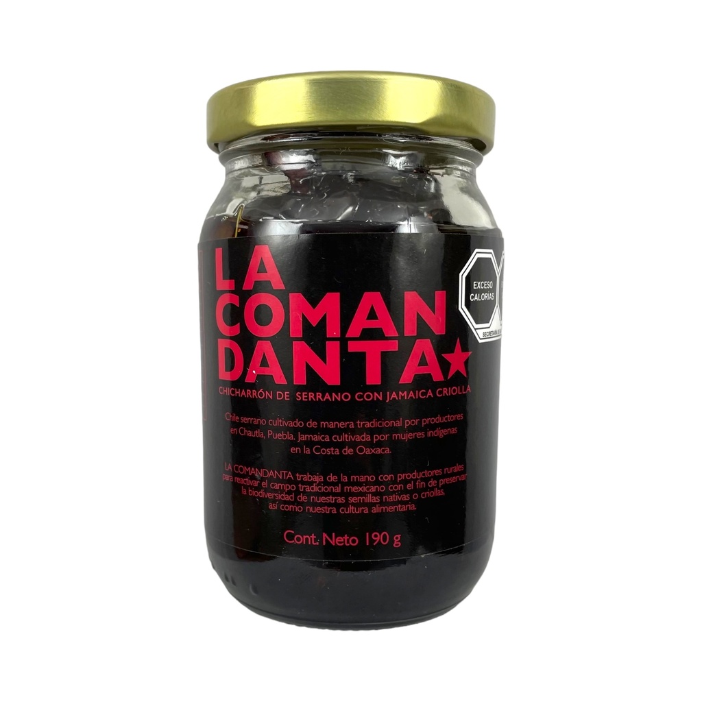 Chicharrón de serrano con jamaica 190gr LA COMANDANTA