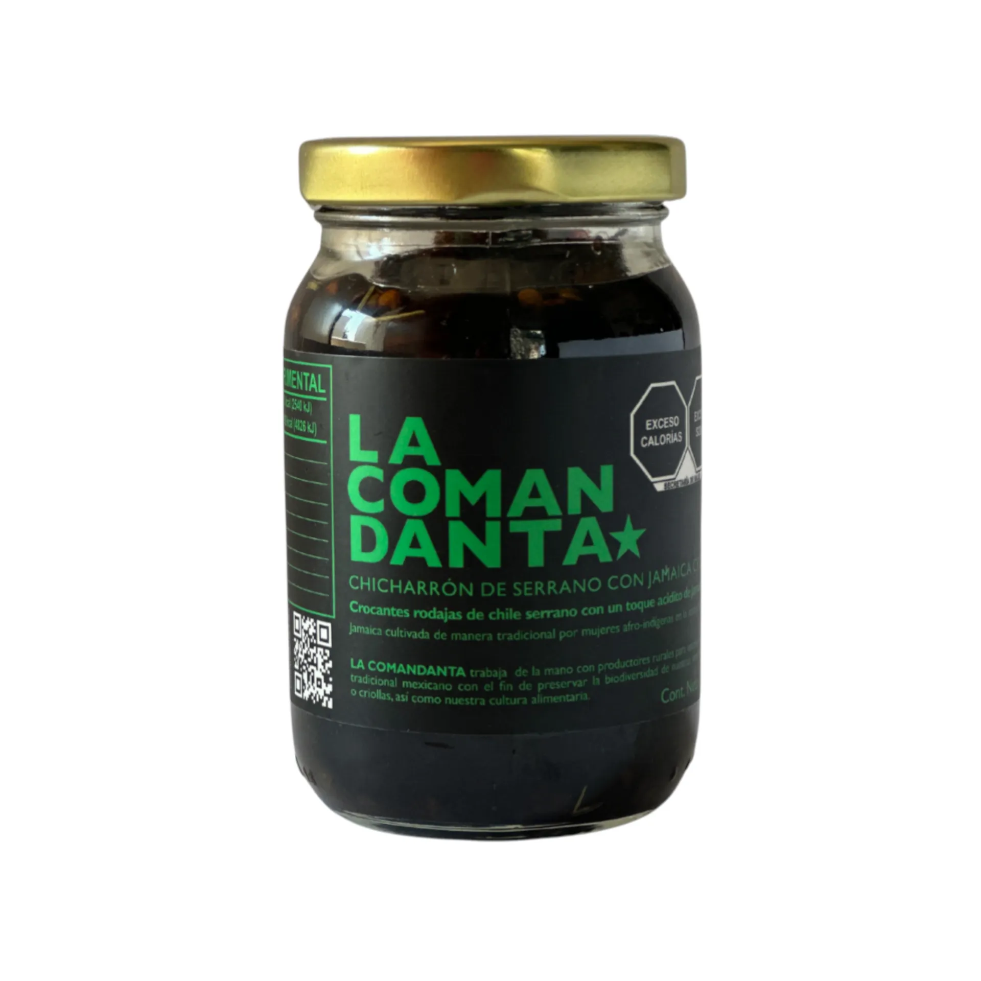 Chicharrón de serrano con jamaica criolla 190gr LA COMANDANTA