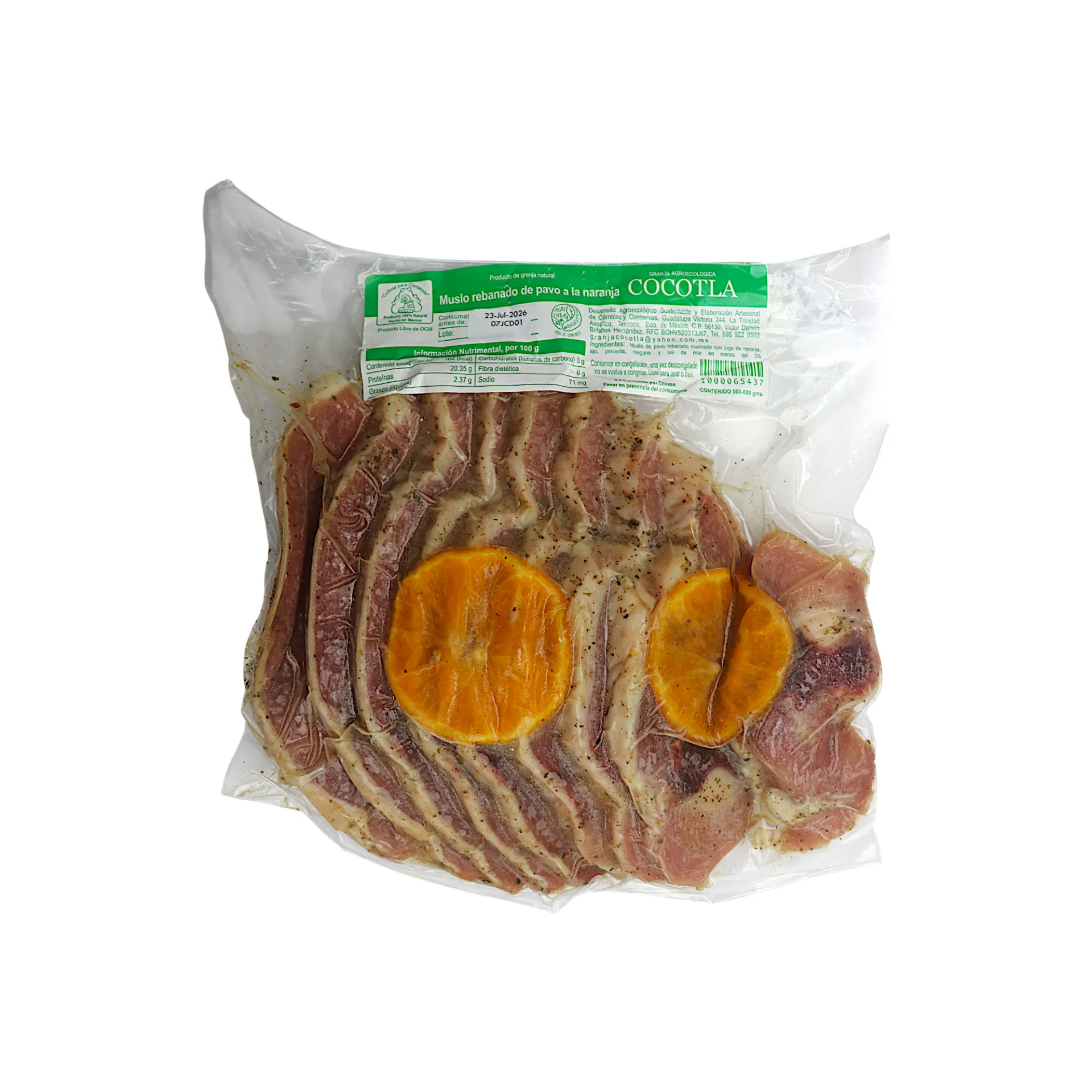 Muslo de pavo a la naranja kg COCOTLA