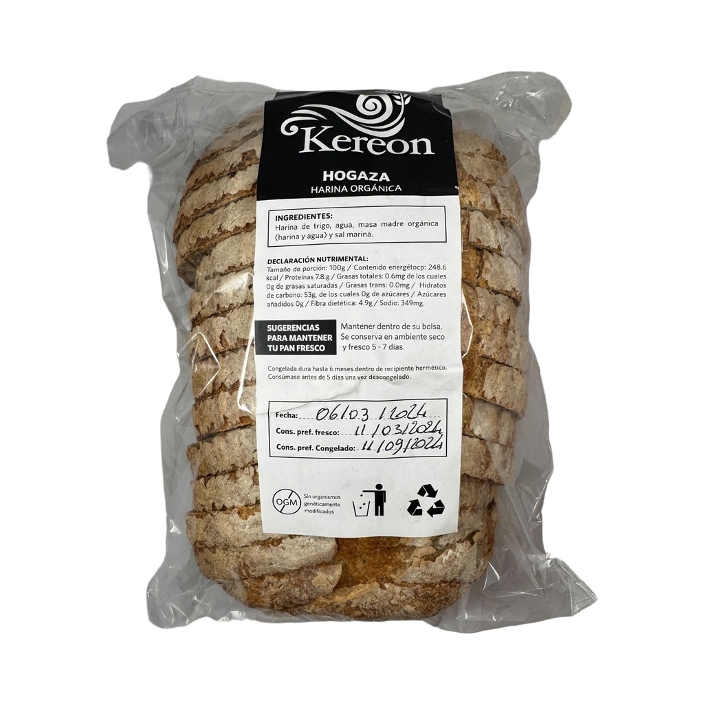 Hogaza natural rebanada KEREON