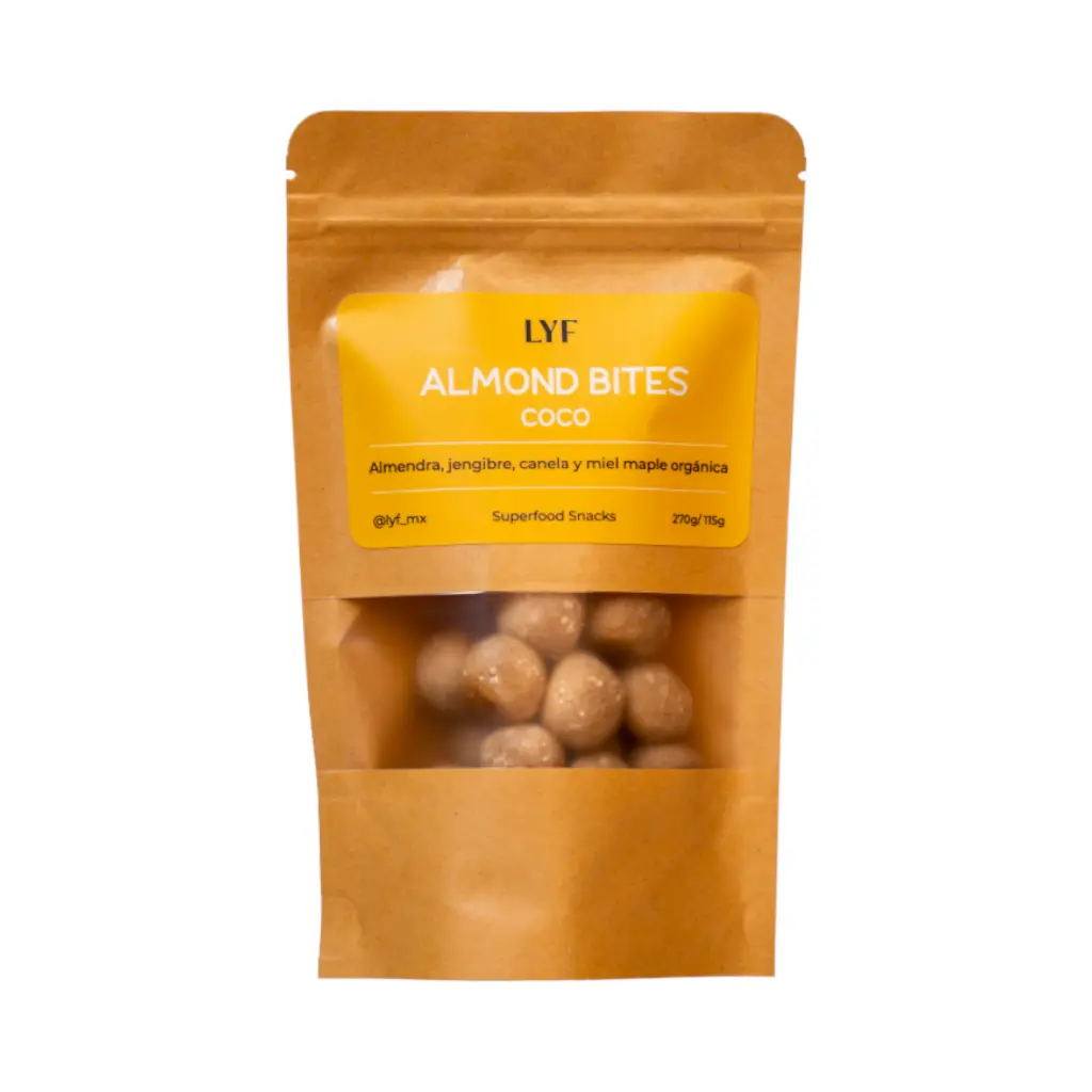 Bocaditos de almendra con coco 115gr LYF