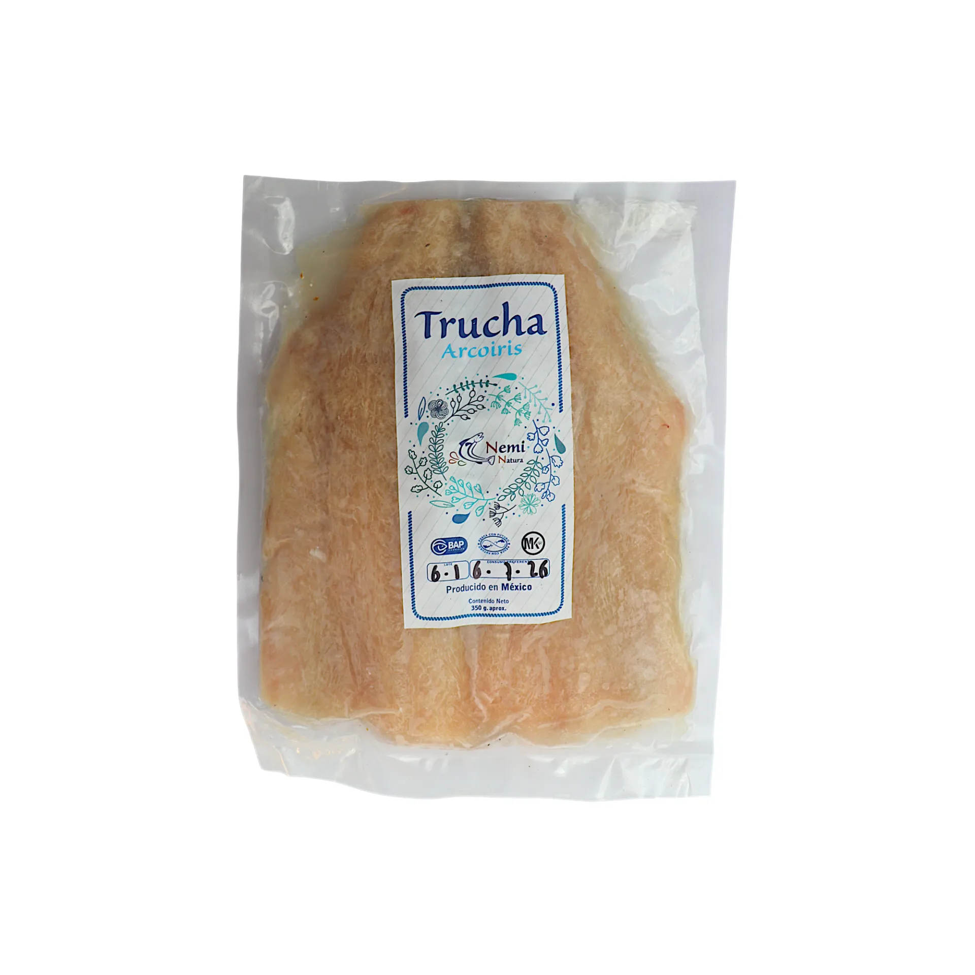 Filete de trucha arcoíris con piel NEMI