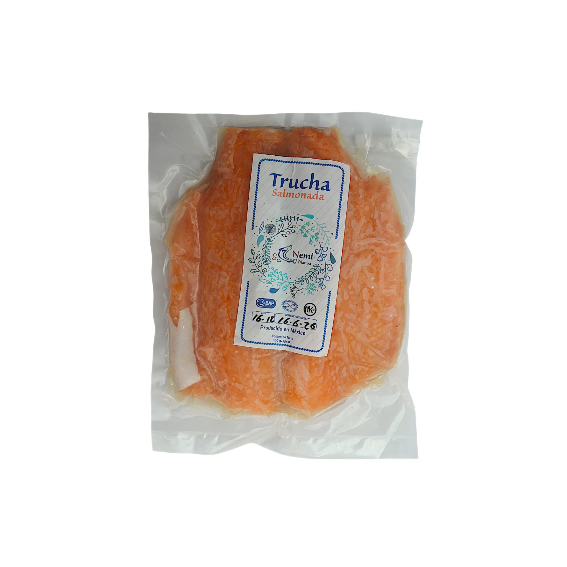 Filete de trucha salmonada con piel NEMI (200gr)