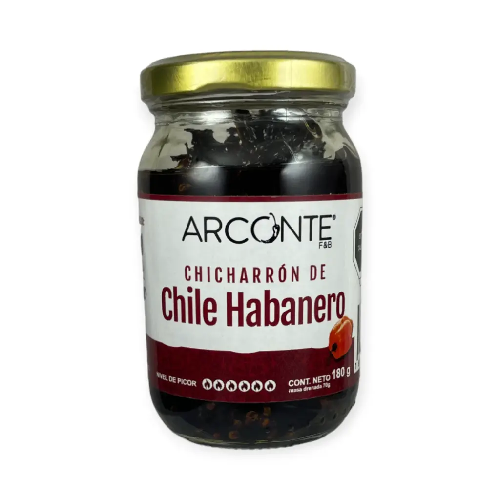 Salsa chicharrón de chile habanero 180gr ARCONTE