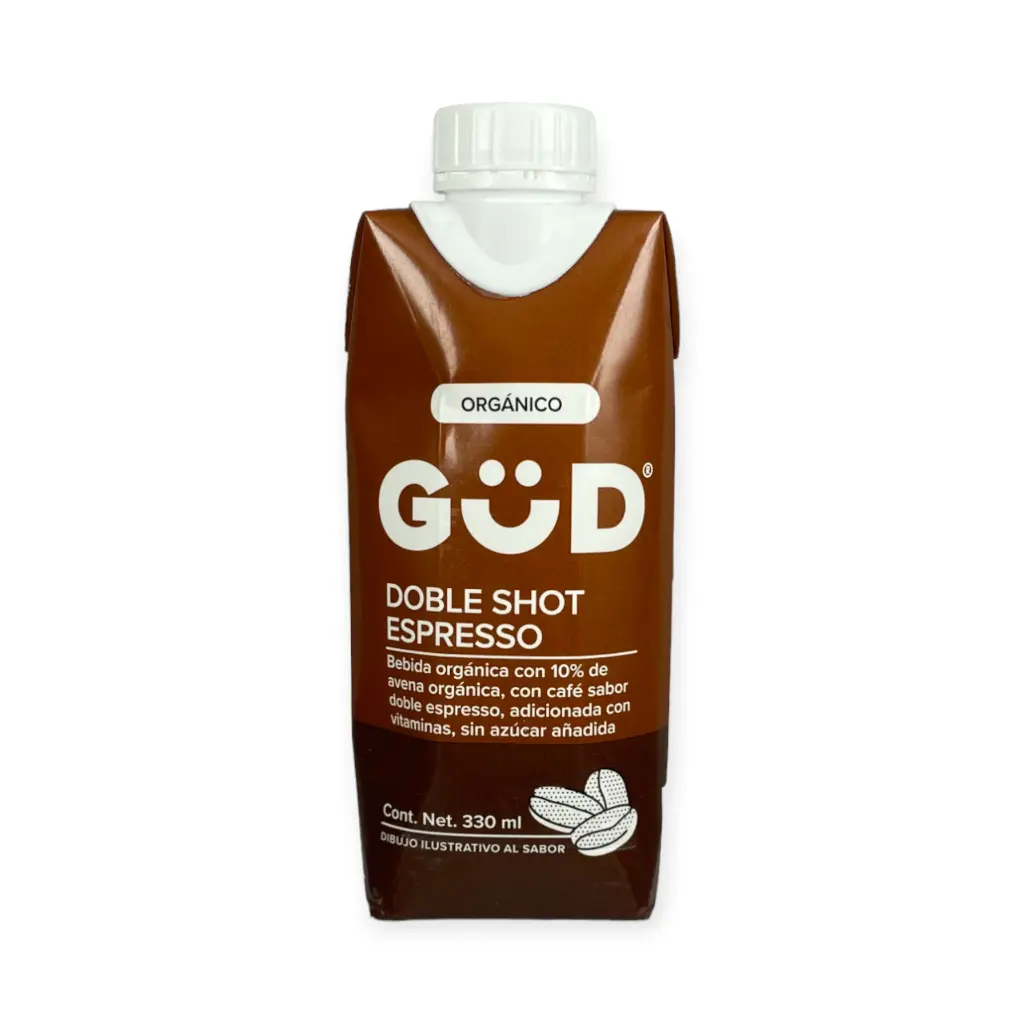 [7501639312777] Bebida con avena y café sabor doble shot espresso sin azúcar 330ml GUD