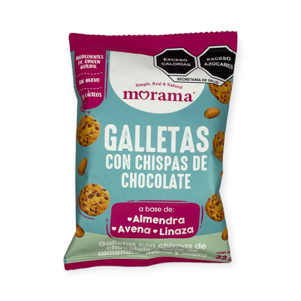 Galleta individual con chispas de chocolate 32gr MORAMA