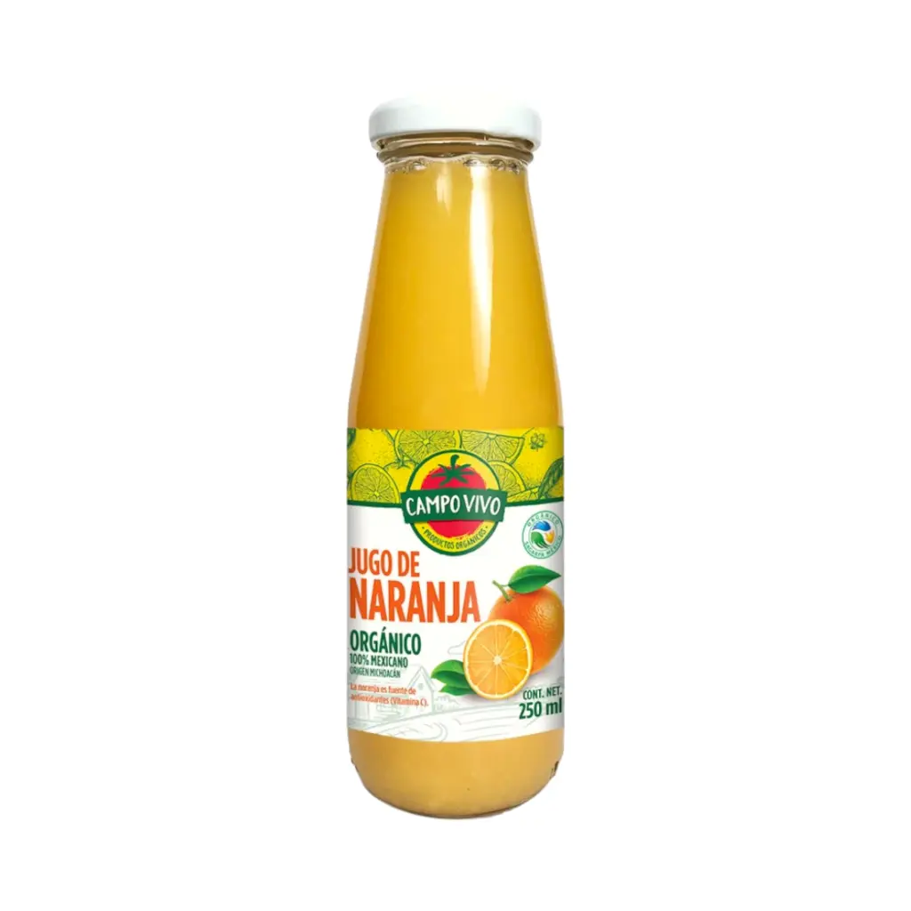 Jugo de naranja orgánico 250ml CAMPO VIVO