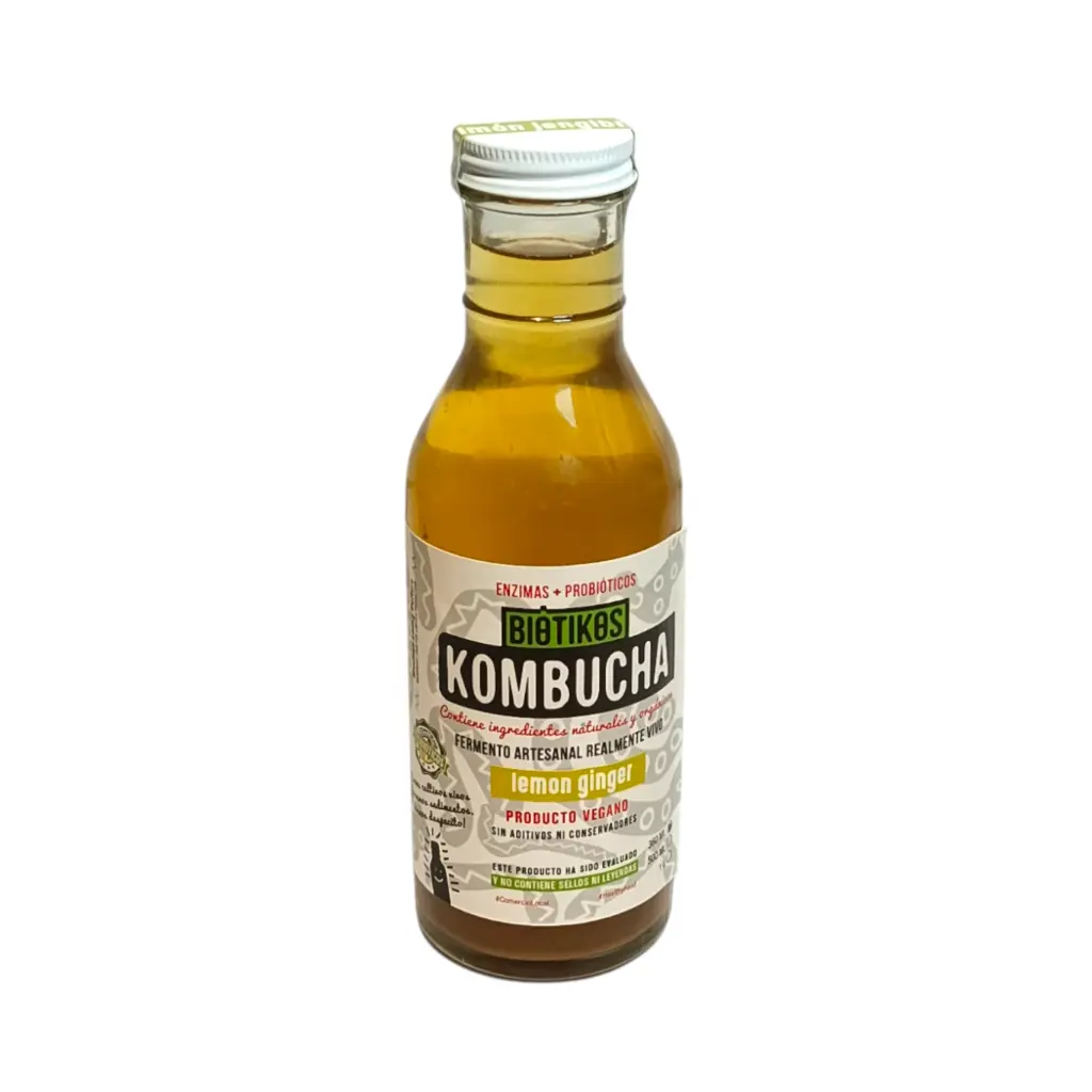 Kombucha de limón-jengibre 360ml BIOTIKOS