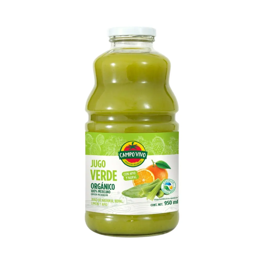 Jugo verde orgánico 950ml CAMPO VIVO