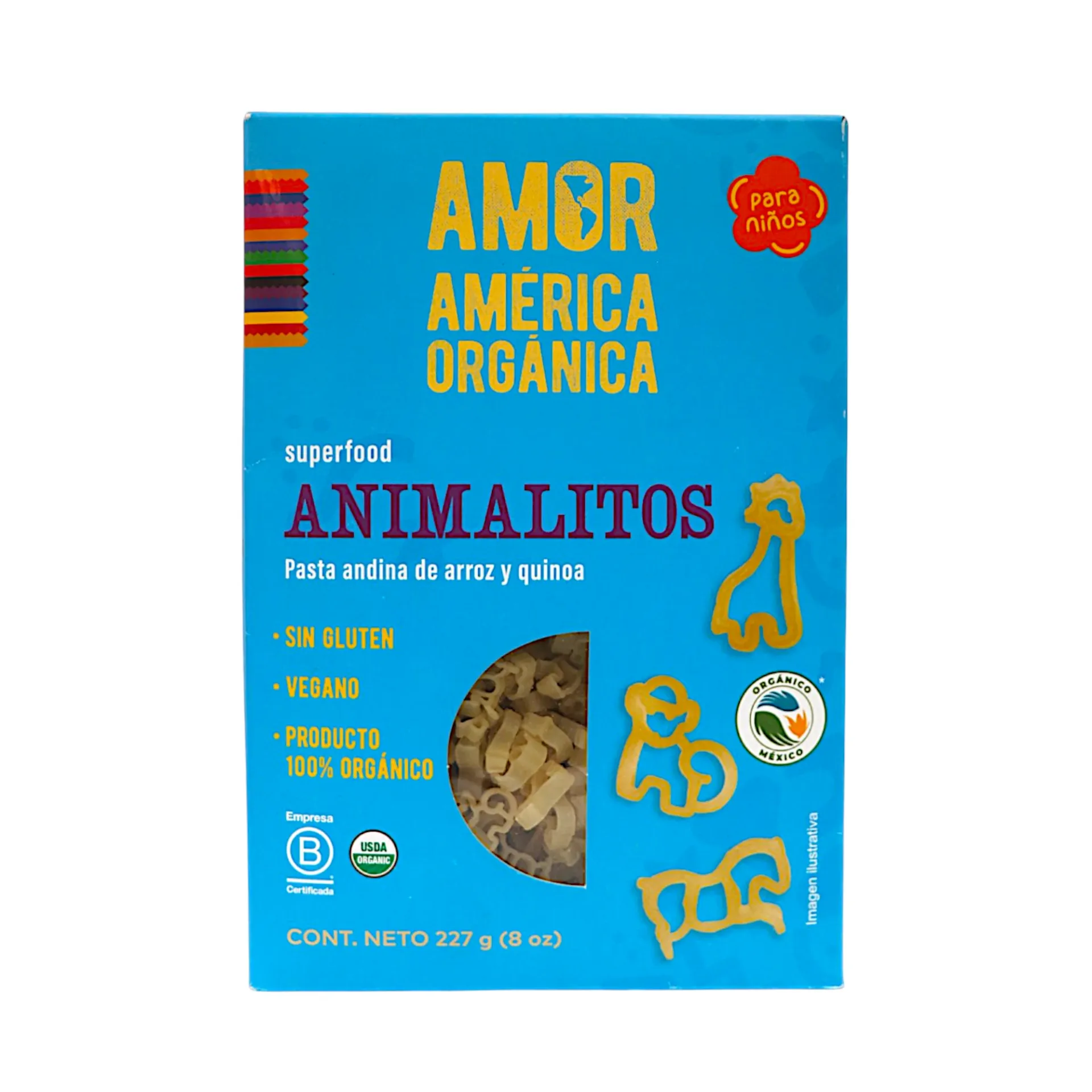 Pasta andina animalitos 227gr AMOR AMÉRICA ORGÁNICA
