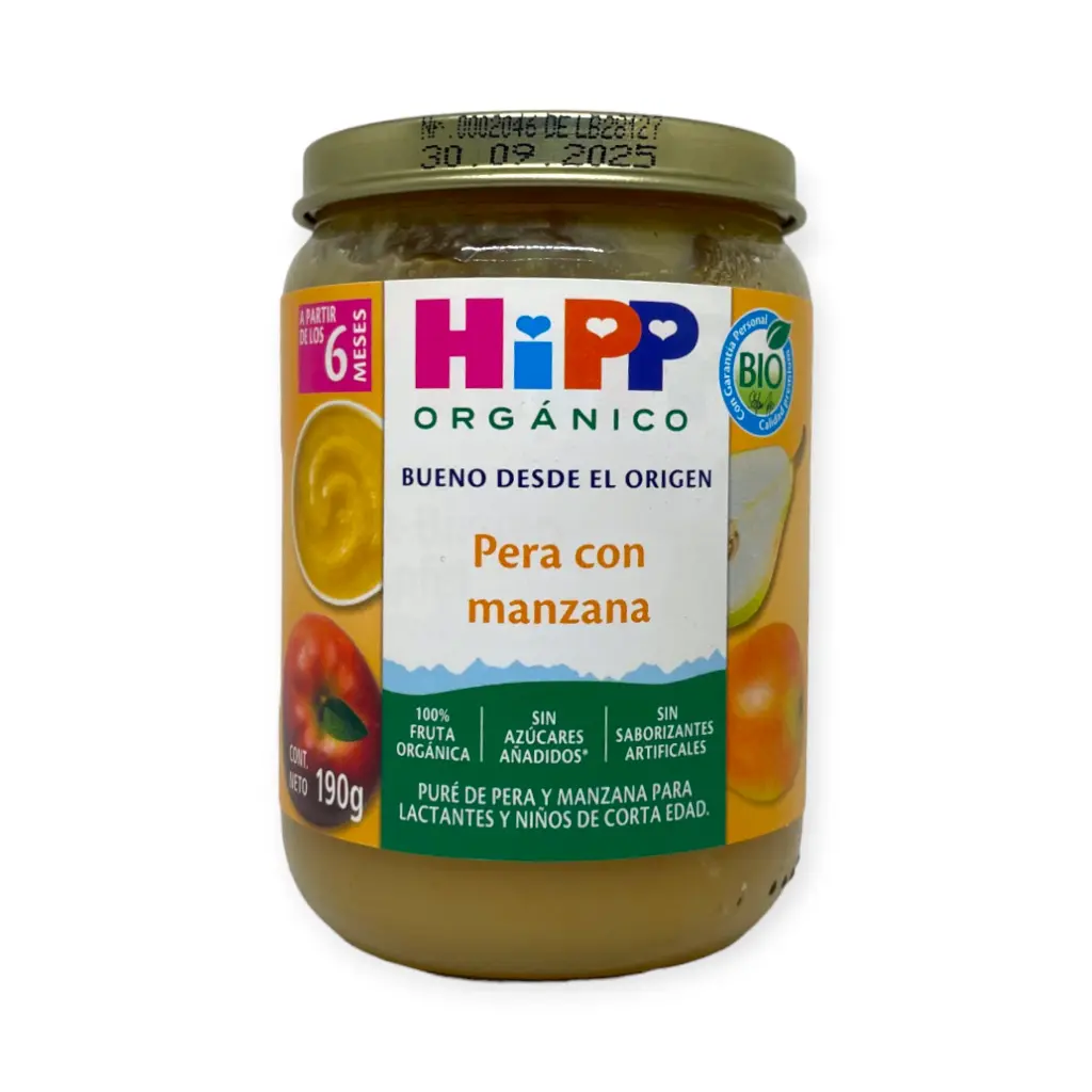 Papilla orgánica de pera con manzana 190gr HIPP