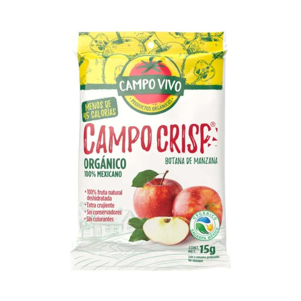 Campo crisp manzana 15gr CAMPO VIVO