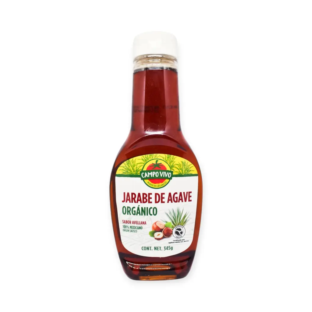 Jarabe de agave con avellana 345gr CAMPO VIVO