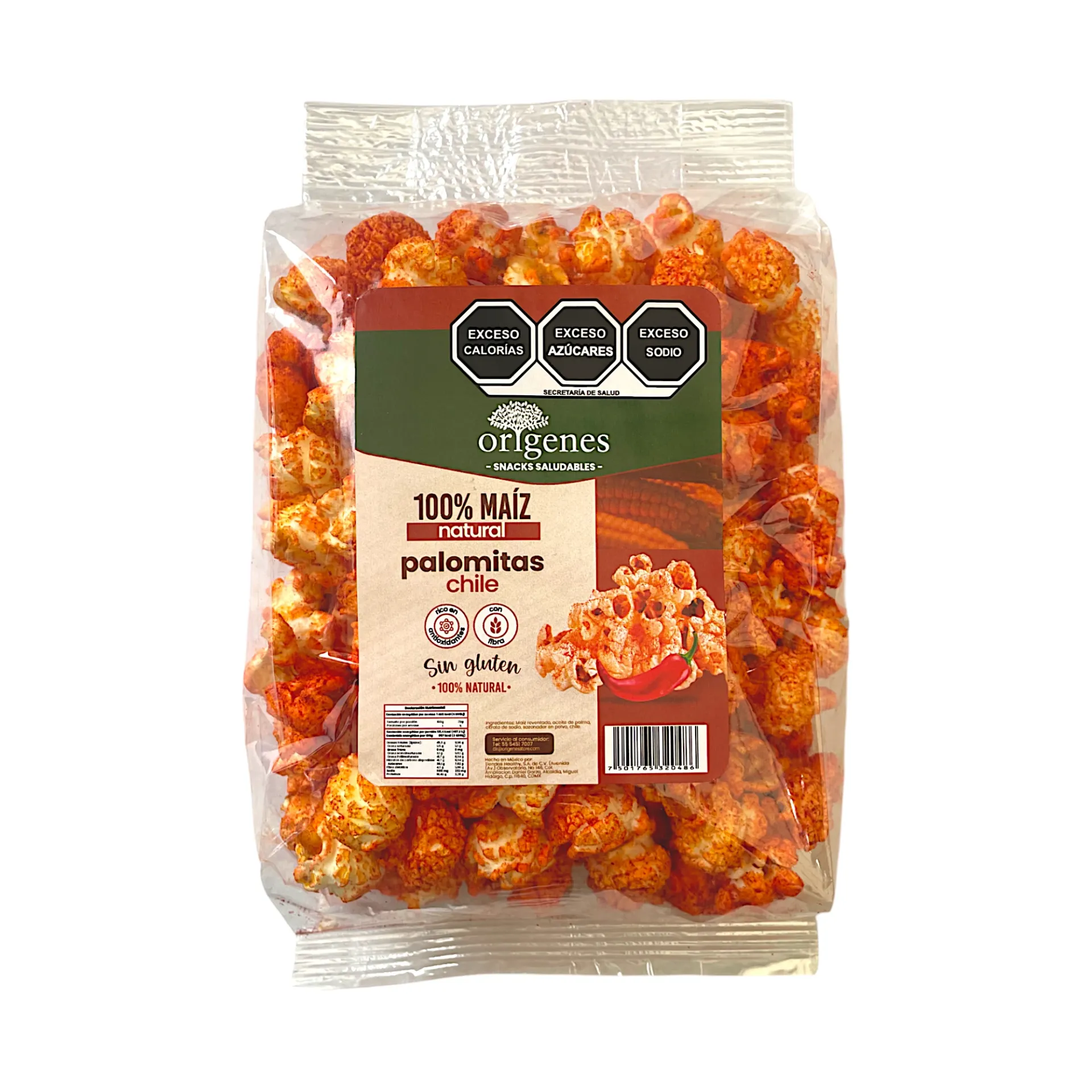 Palomitas de maíz con chile 60gr ORIGENES