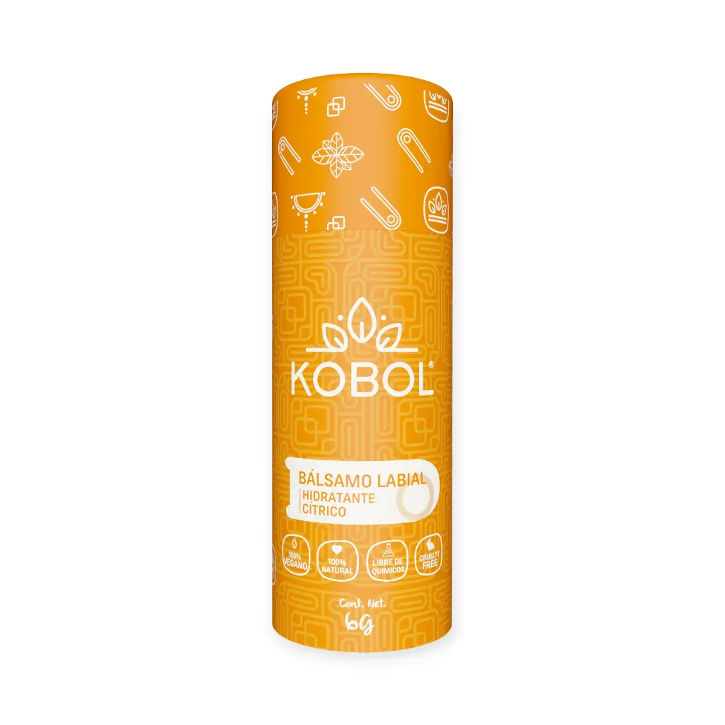 Bálsamo labial cítricos vegano push up 7gr KOBOL