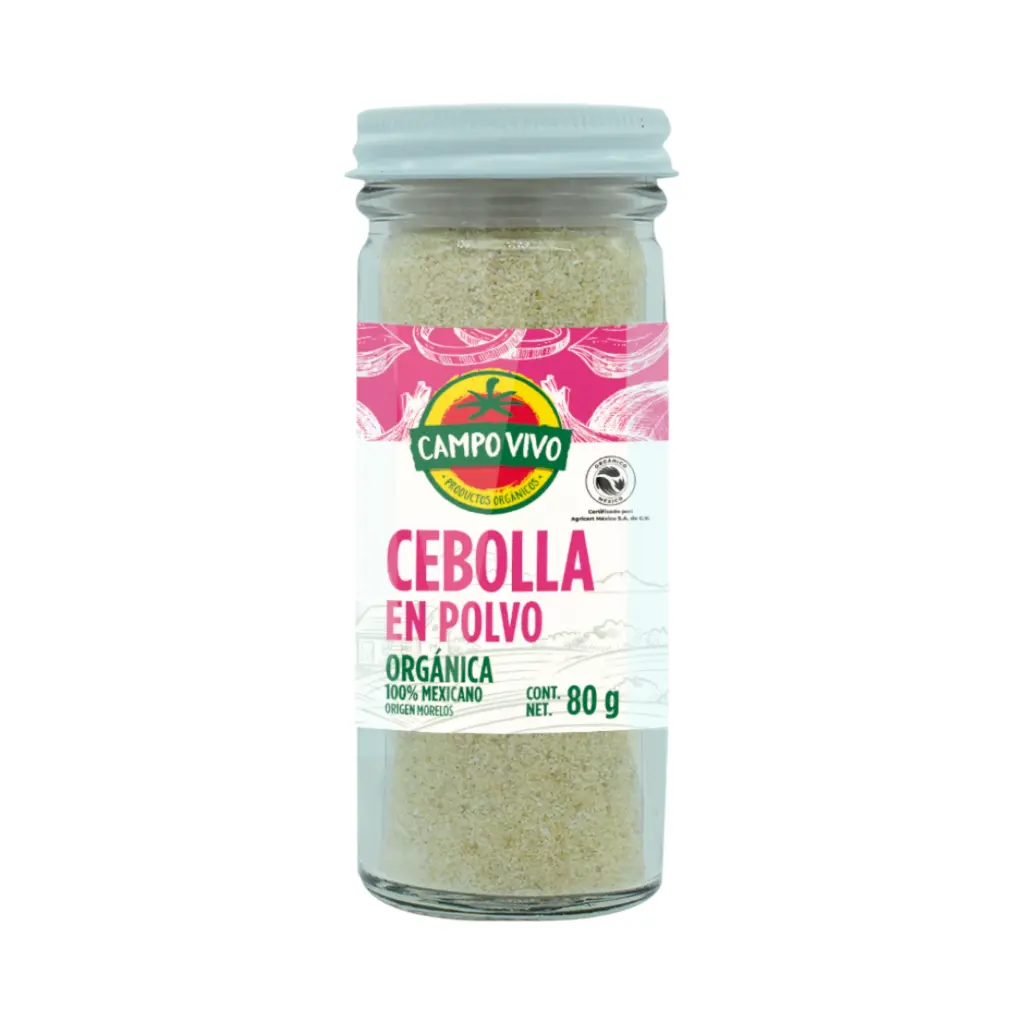 [7502236174058] Cebolla en polvo orgánica 80gr CAMPO VIVO