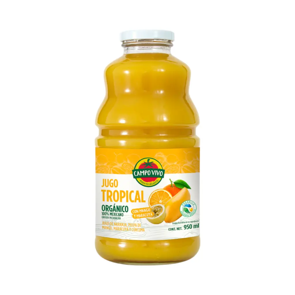Jugo tropical orgánico 950ml CAMPO VIVO