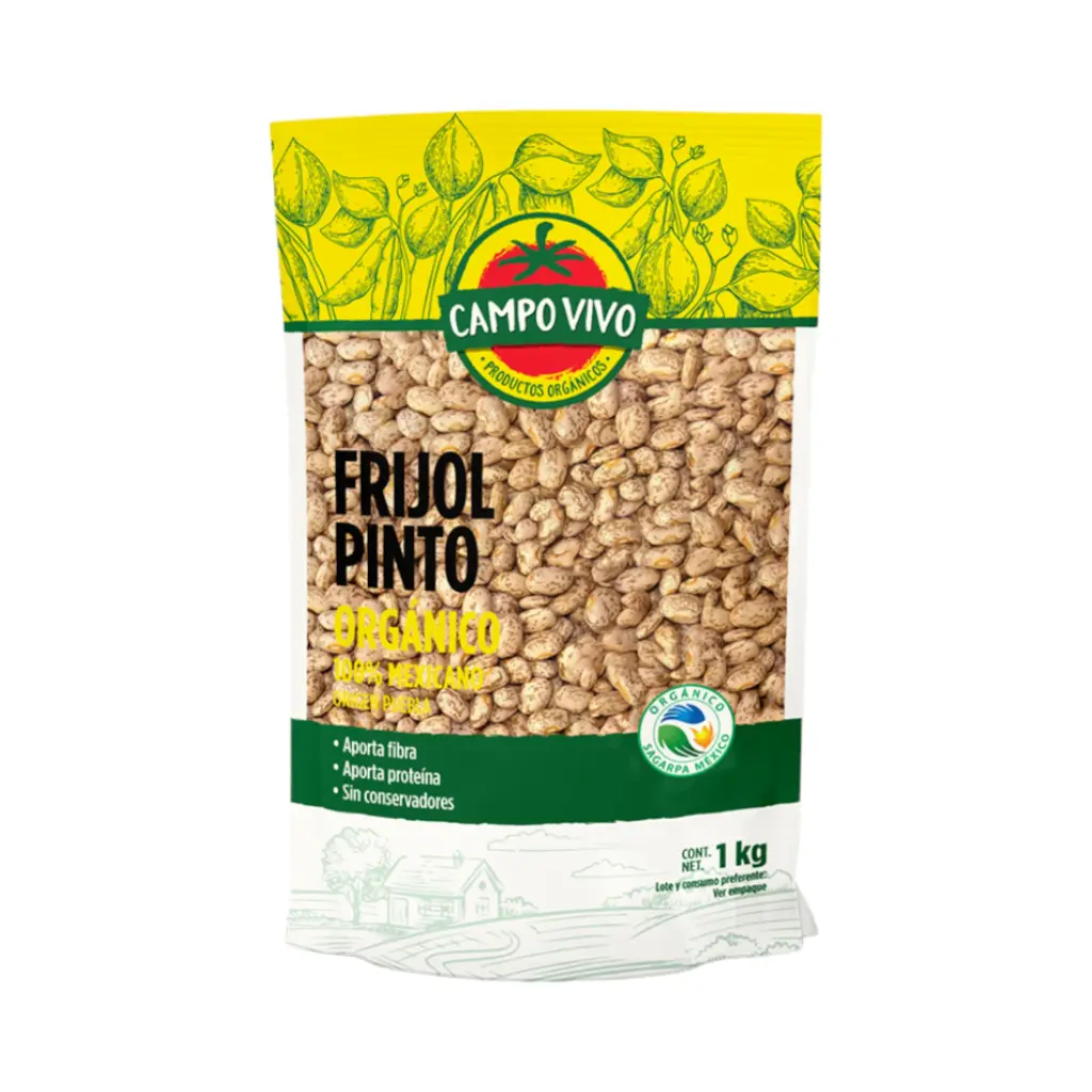 Frijol pinto orgánico 1kg CAMPO VIVO