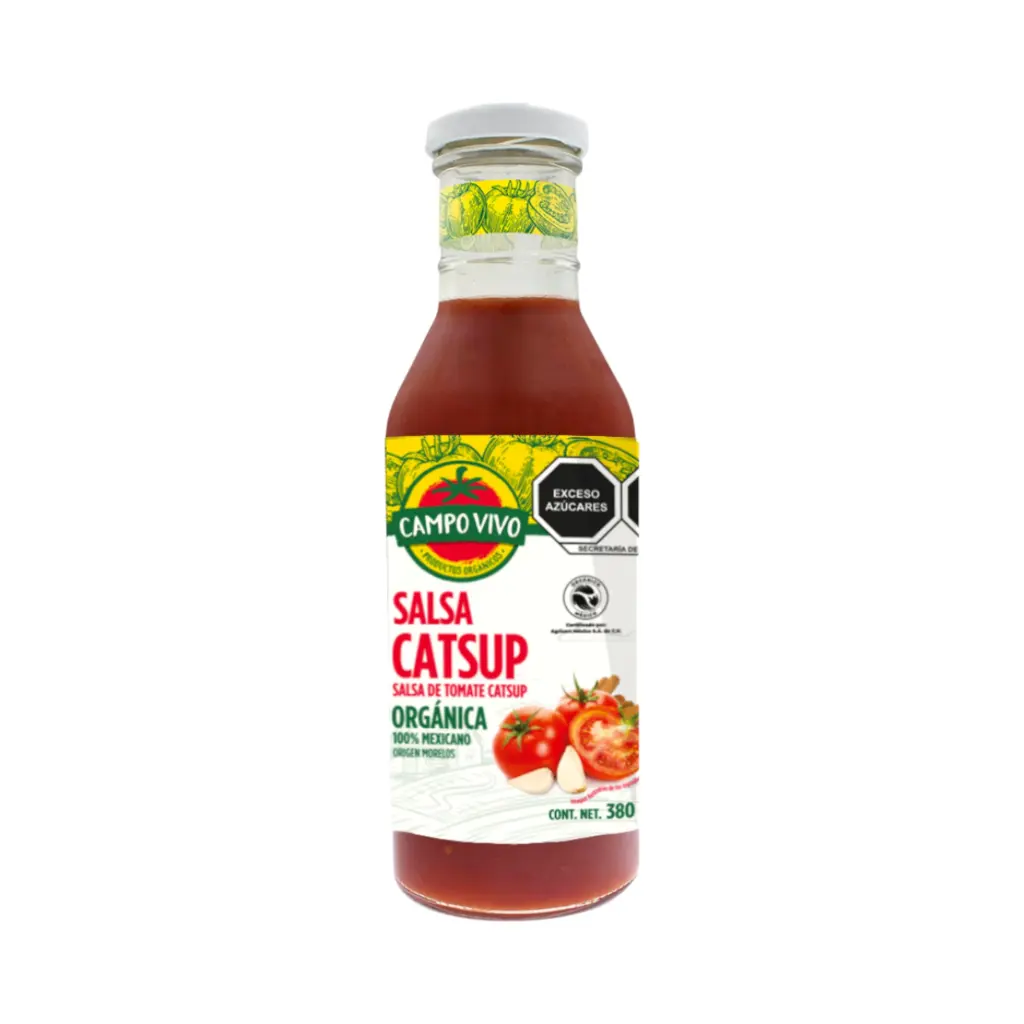 Salsa cátsup orgánica 380gr CAMPO VIVO 