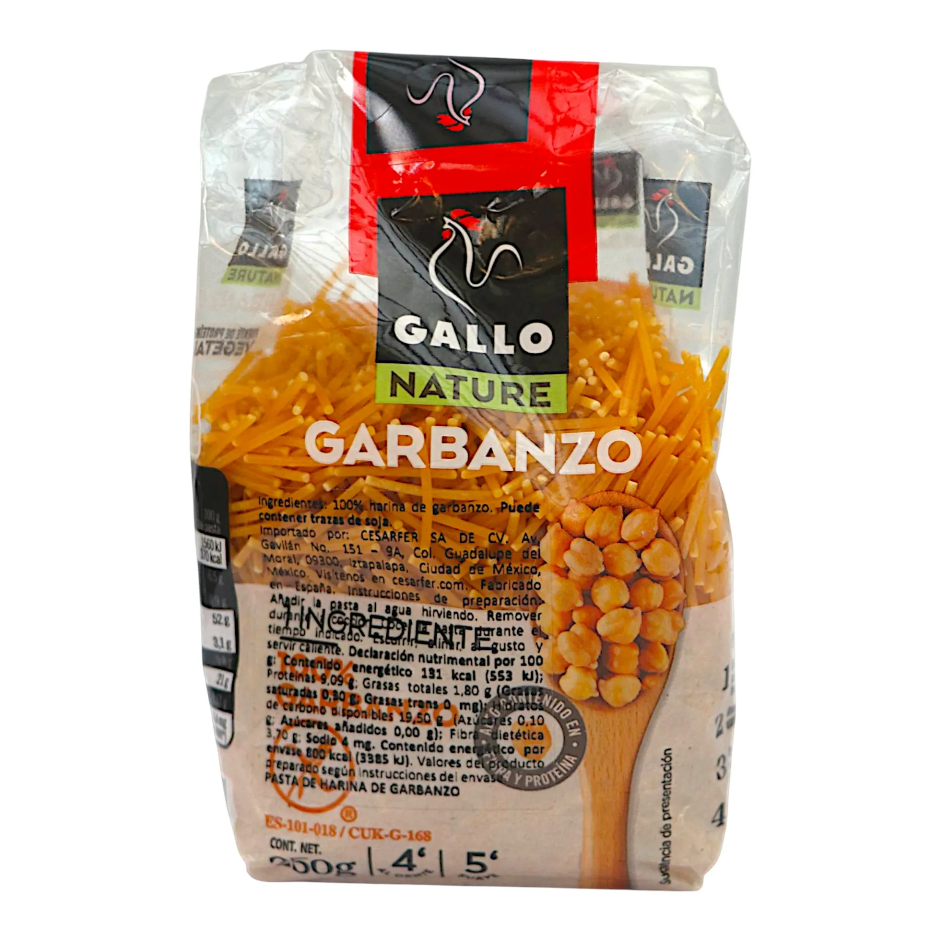 Pasta fideo de garbanzo 250gr GALLO