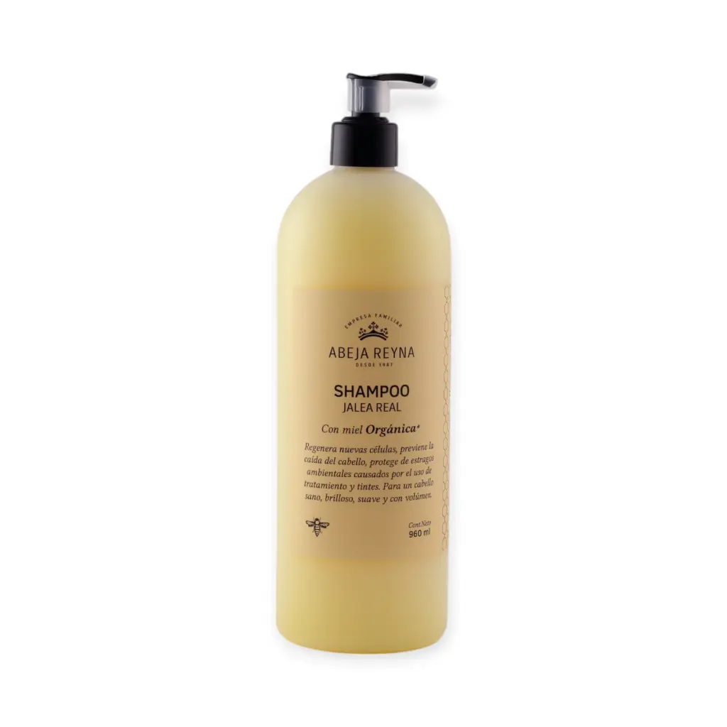 [7502281600267] Shampoo nutritivo con jalea real y miel orgánica 960ml ABEJA REYNA