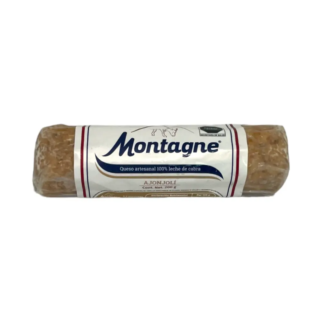 [7503024388190] Queso de cabra con ajonjolí 200gr MONTAGNE